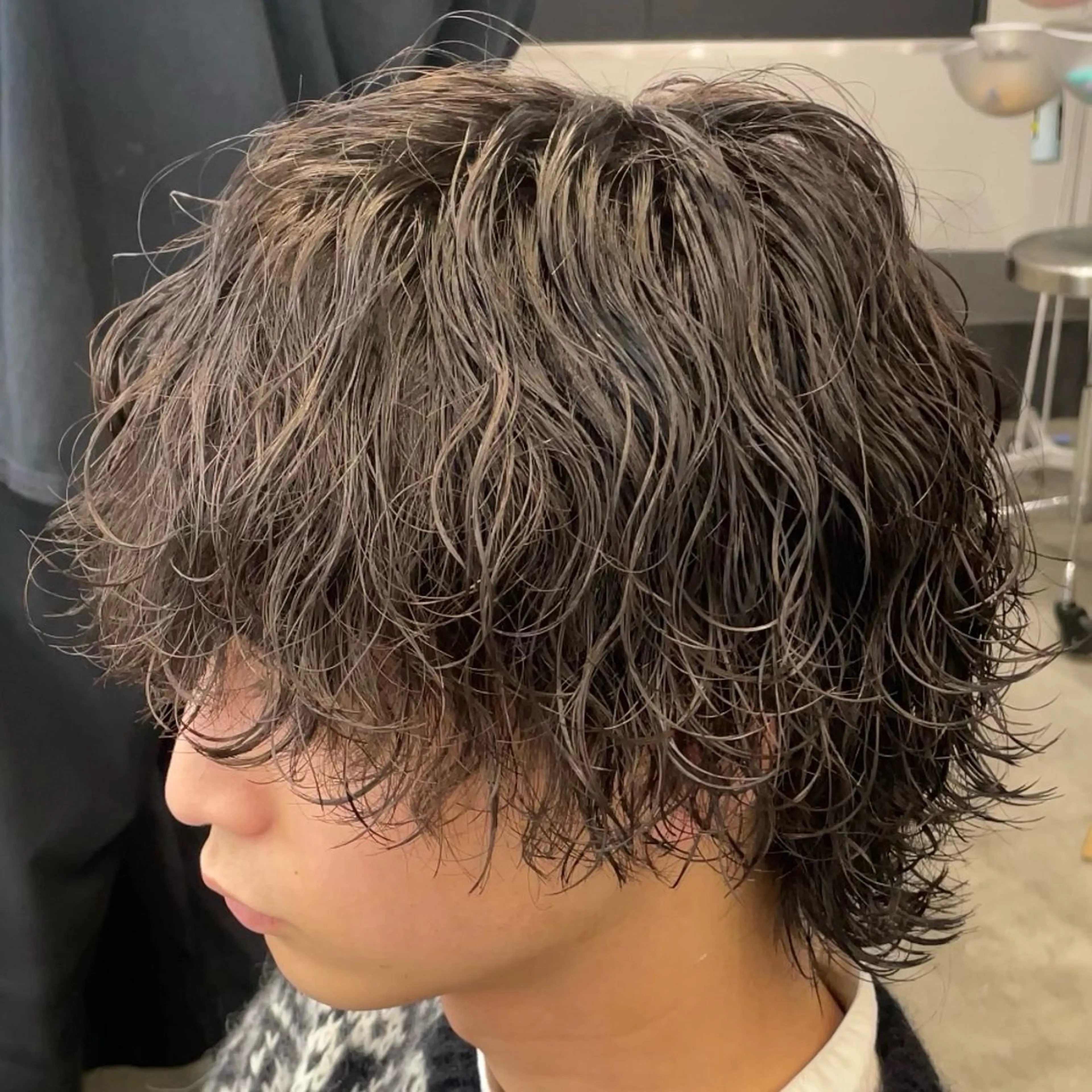 セミロング パーマ ヘアアレンジ メンズ fifth 石川 凪のヘアスタイル