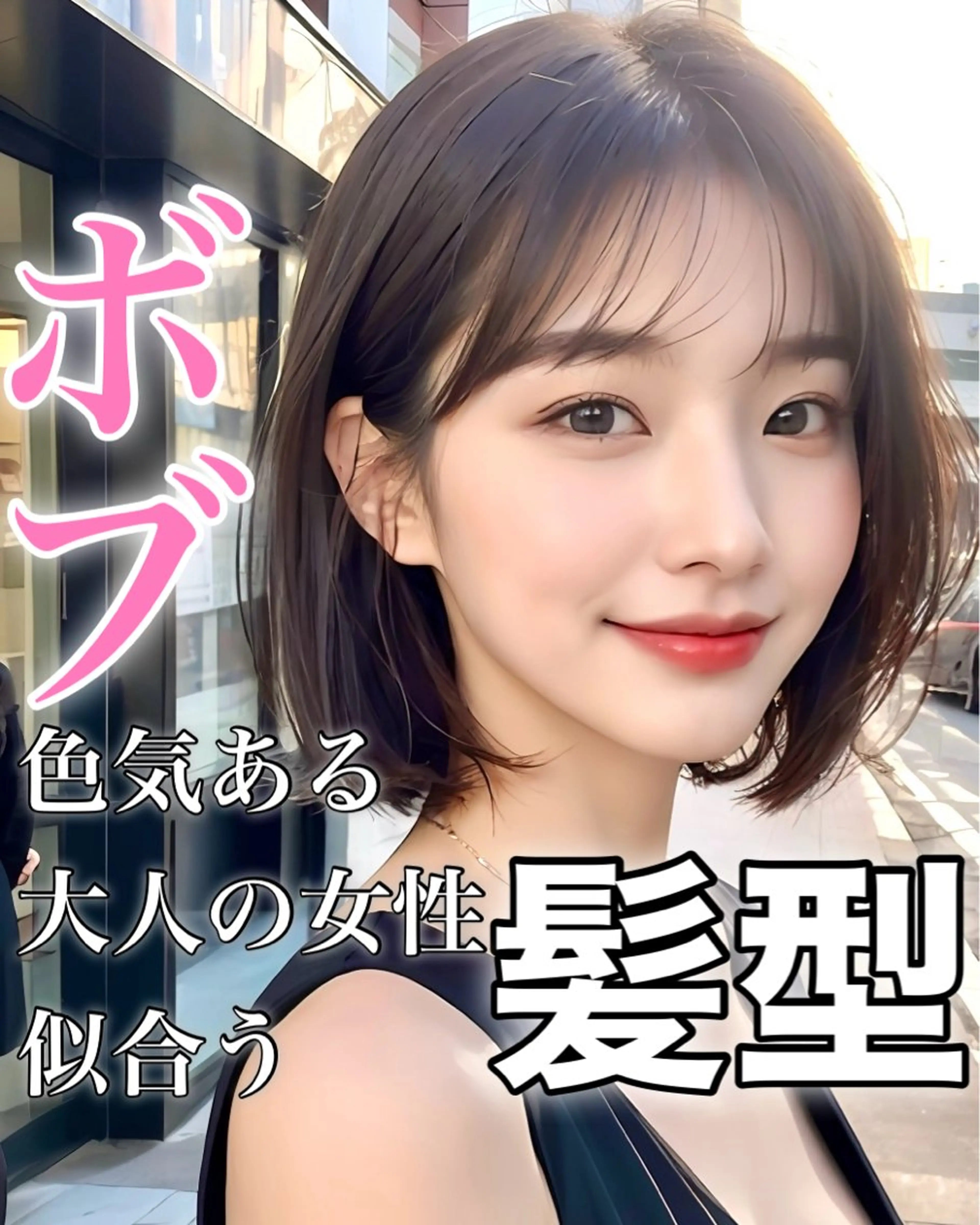 ミディアム ボブ カット ヘアカラー トリートメント 市原 大翼のヘアスタイル