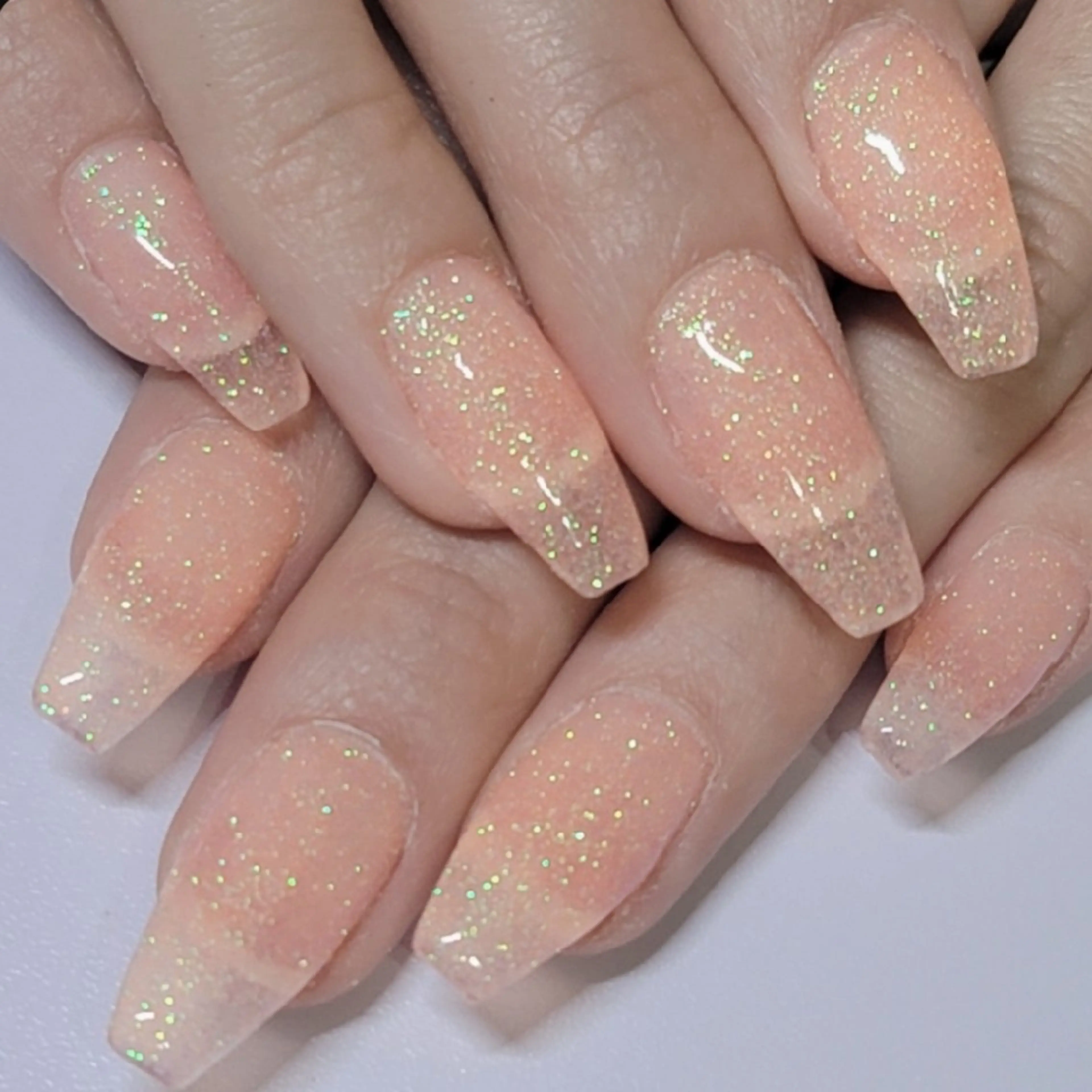 ネイル ラメ(グリッター) ワンカラーネイル オレンジ ハンドネイル よしだ ひろきのネイルデザイン