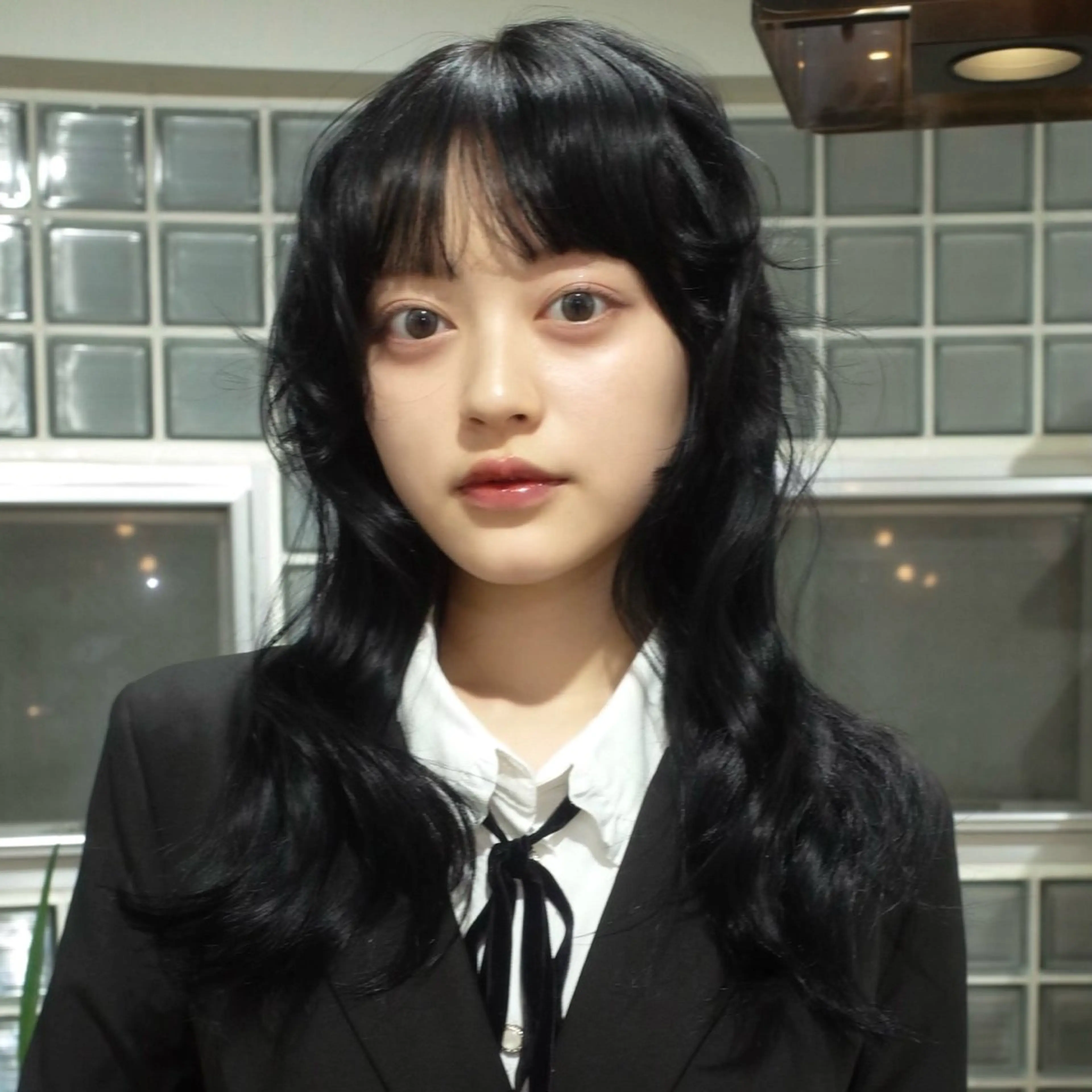 ロング ヘアカラー トリートメント ハイトーン/ベージュ 𝙨𝙖𝙠𝙞のヘアスタイル