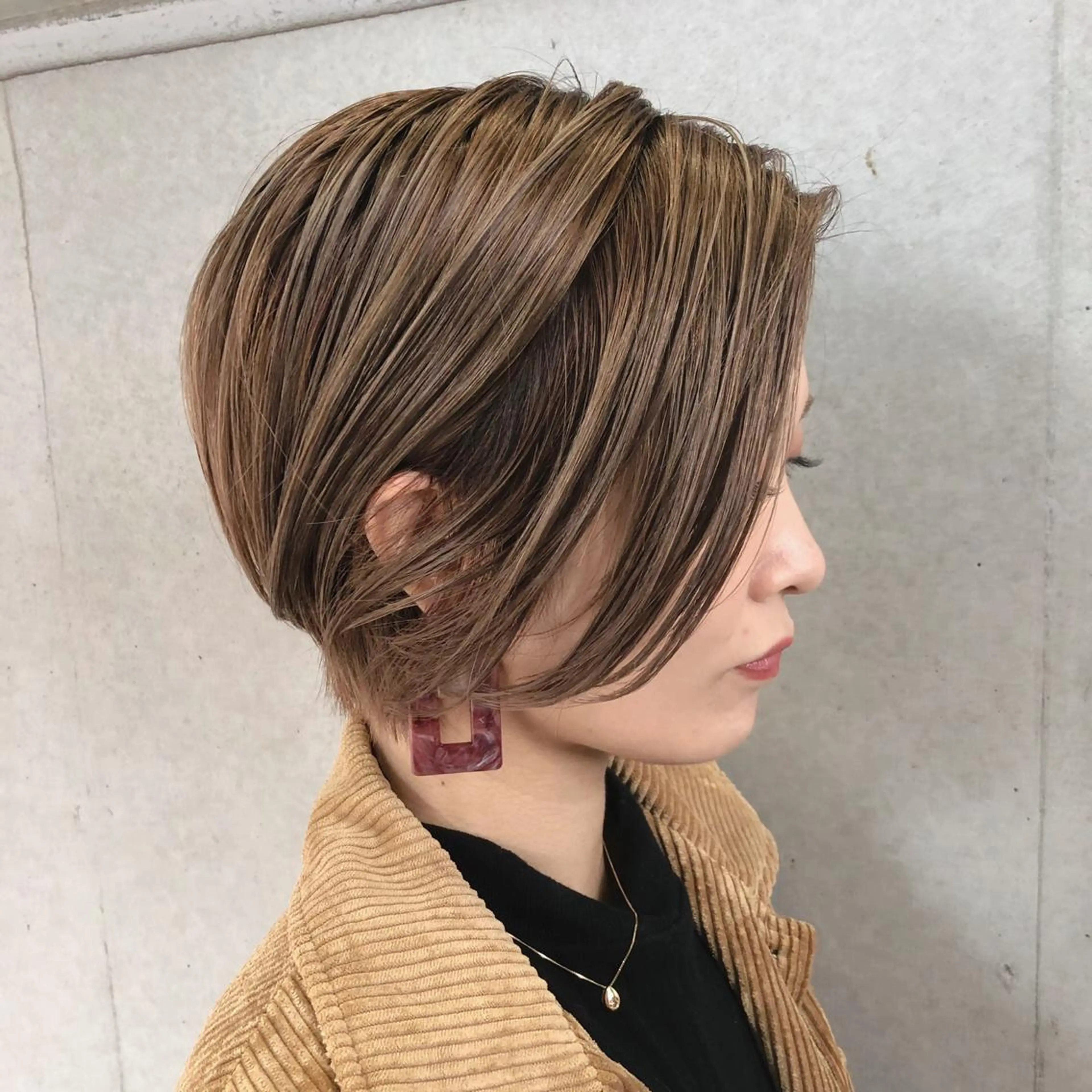 ショート カラー パーマ ヘアアレンジ 【白髪ぼかし 専門GBG】自由が丘のヘアスタイル