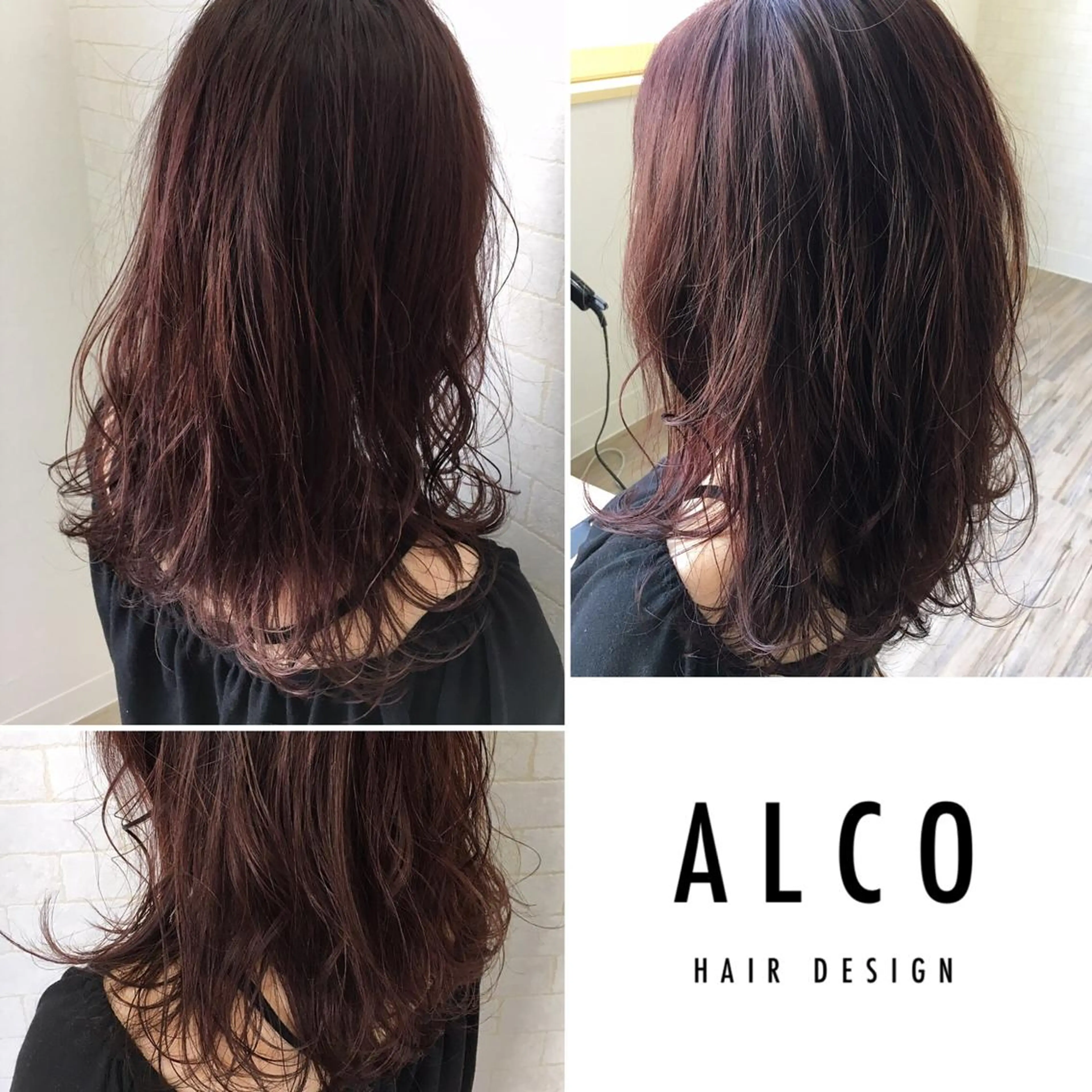 ミディアム カラー ヘアアレンジ ブリーチ ブリーチなしカラー ピンクカラー ピンクパープル パープルカラー ワタイショウタ 髪質改善✨眉毛サロンのヘアスタイル