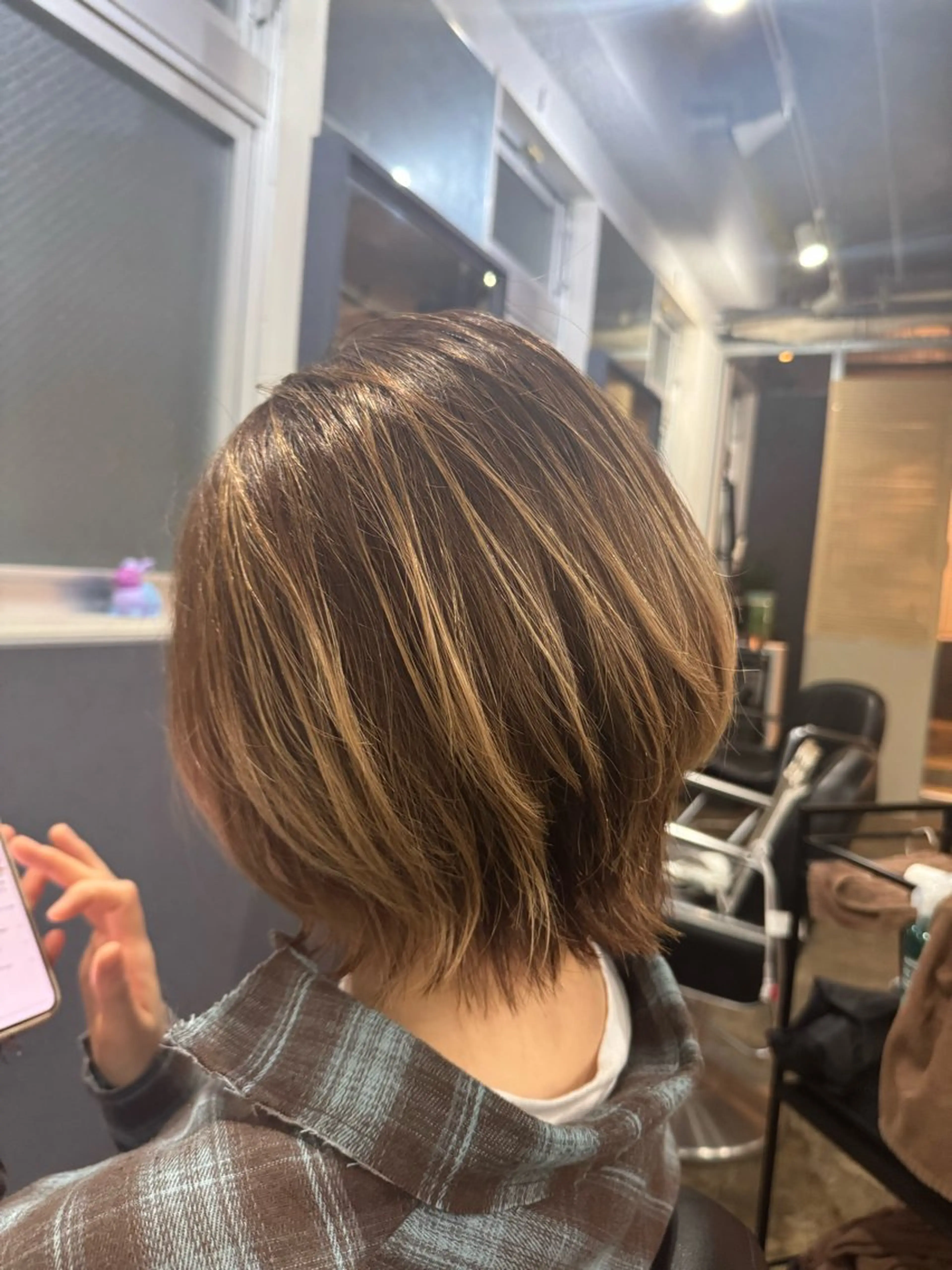 ミディアム カット ヘアカラー くせ毛多毛特化 高橋　淳のヘアスタイル