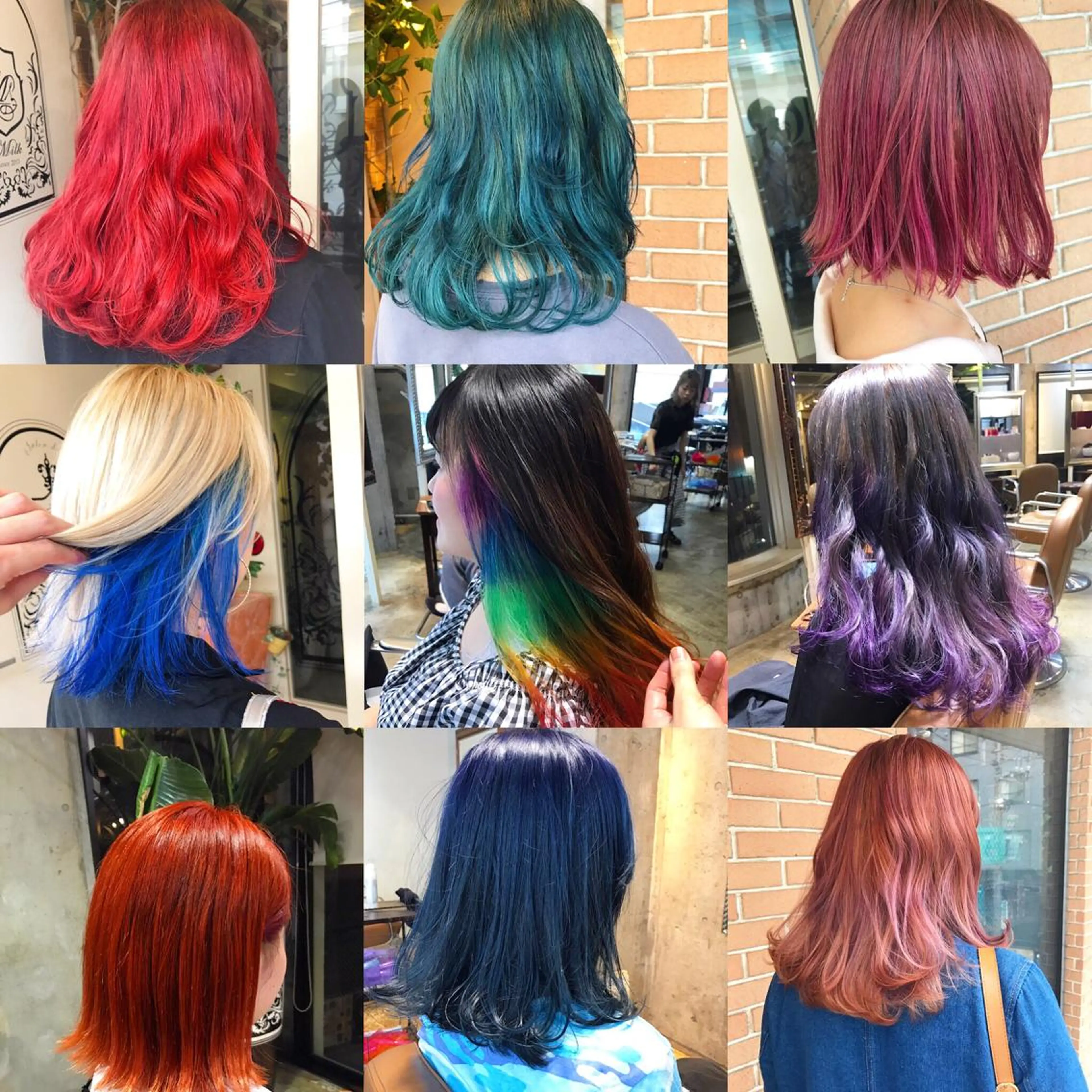 ミディアム カラー パーマ ヘアアレンジ メンズ キッズ ネイル マツエク・マツパ サロンドミルク 原宿のヘアスタイル