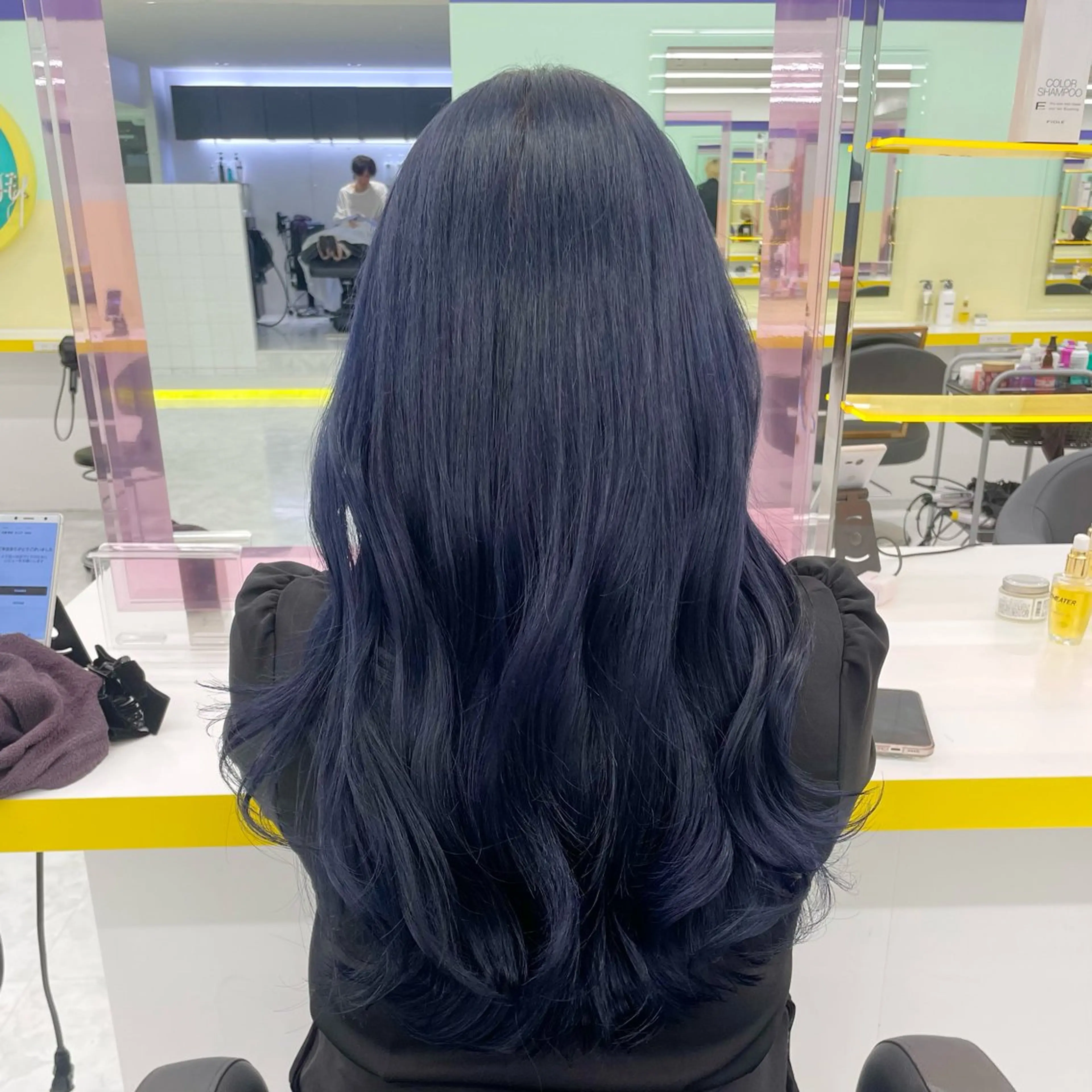 ロング カラー ヘアカラー トリートメント ヘッドスパ ヘアセット 🦋色落ち綺麗カラー メンズYUZU🦋‪のヘアスタイル