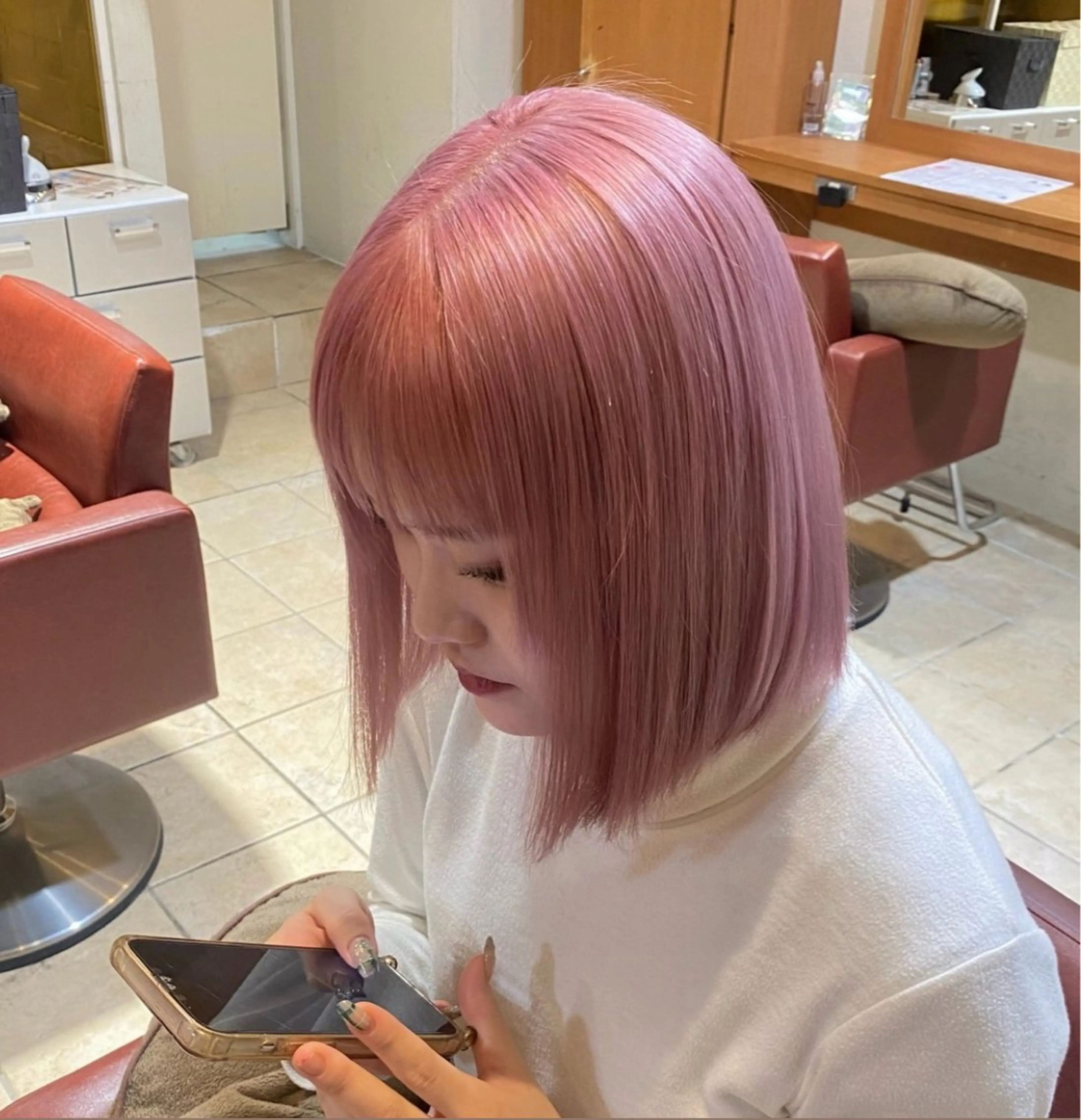 ミディアム カラー ヘアカラー トリートメント 🍀ブリーチ/艶カラ ー🍀 コイケのヘアスタイル