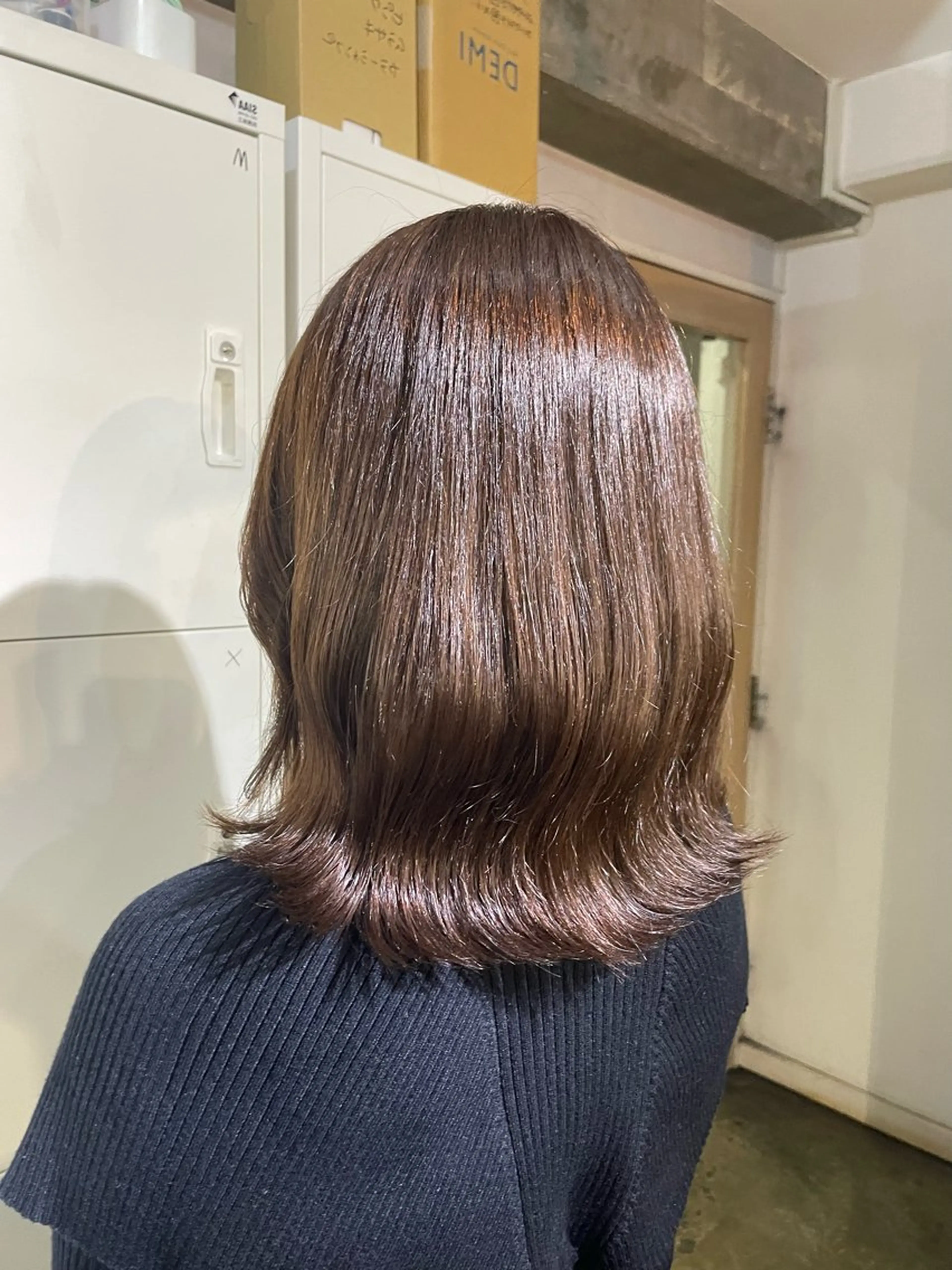 ミディアム ふかたさや🌟 艶感カラー🌟のヘアスタイル