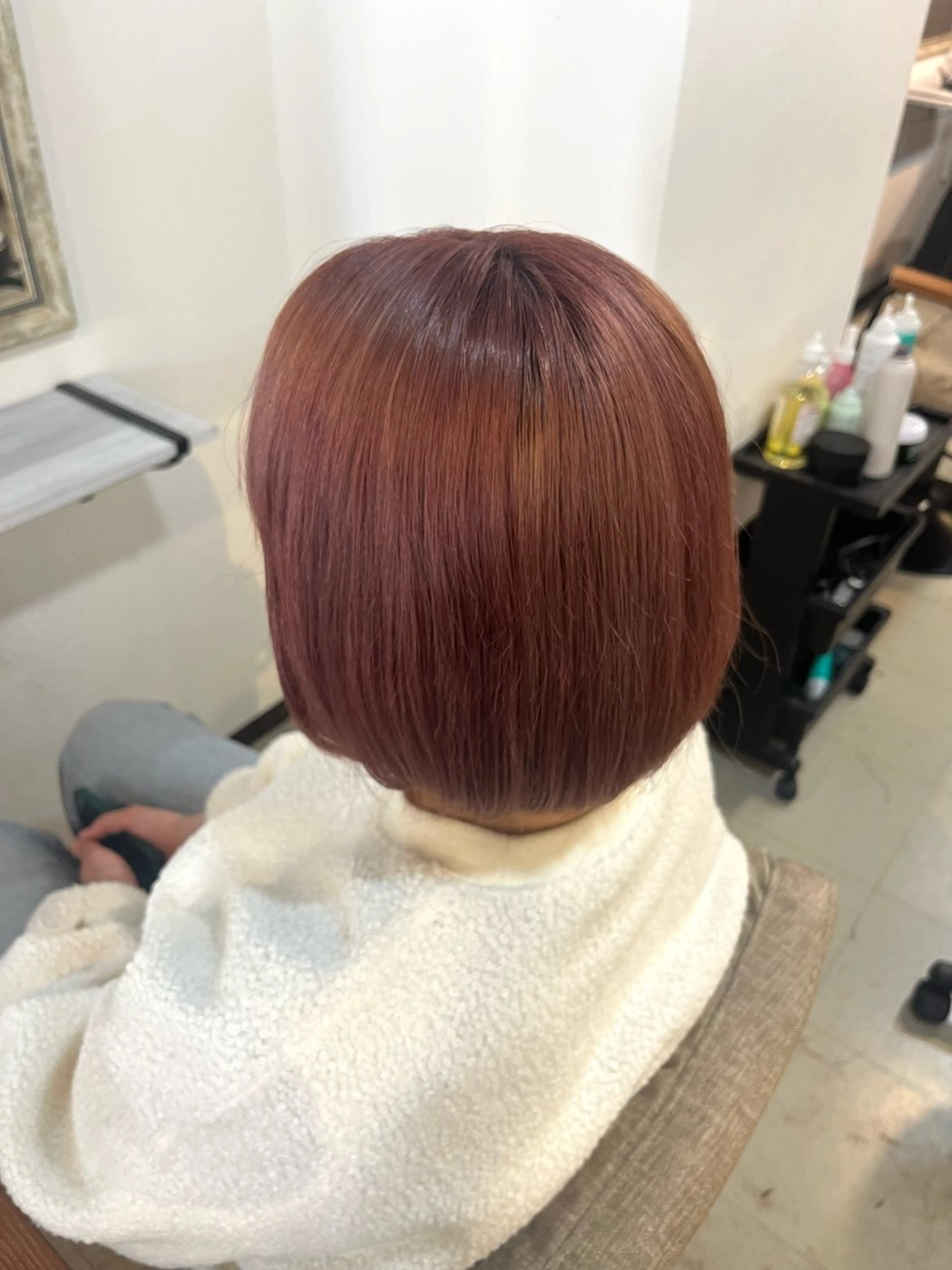 カラー ベージュカラー ブリーチ ピンクカラー ピンクベージュ Sherry/R 三川町　山本なつみのヘアスタイル