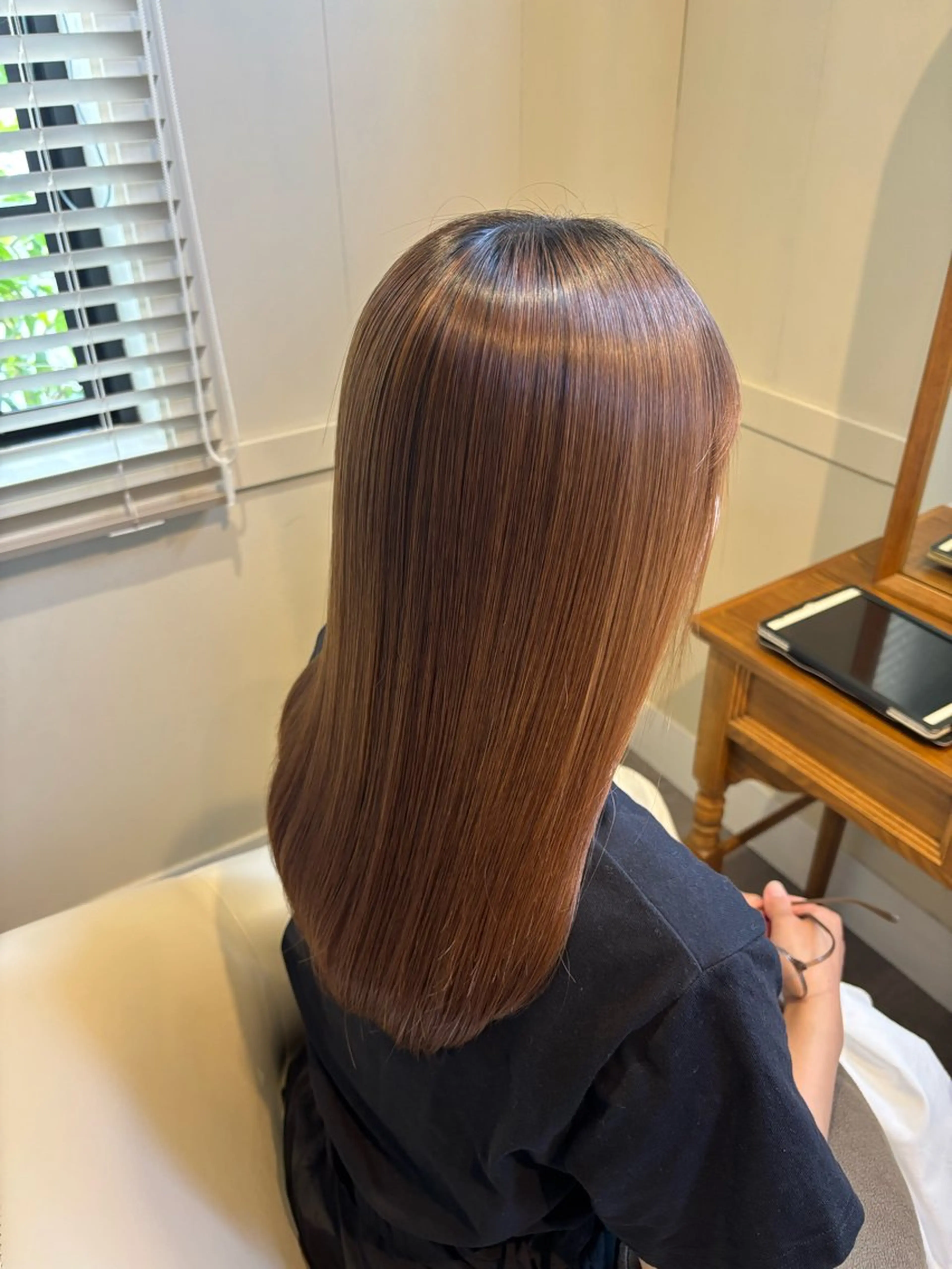ロング カット 縮毛矯正 reciel / rinaのヘアスタイル
