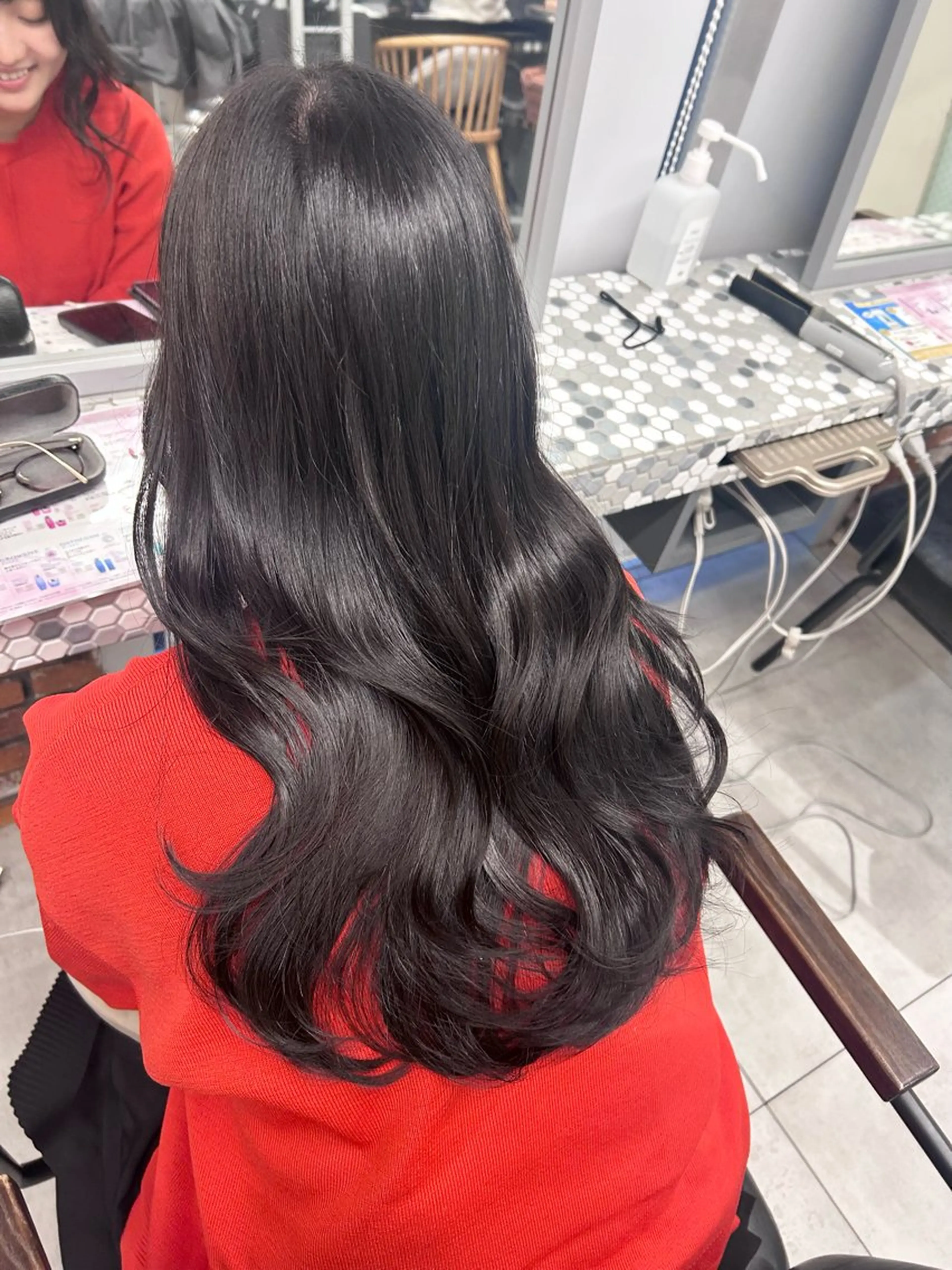 ロング カラー 赤みゼロカラー 藤並純のヘアスタイル