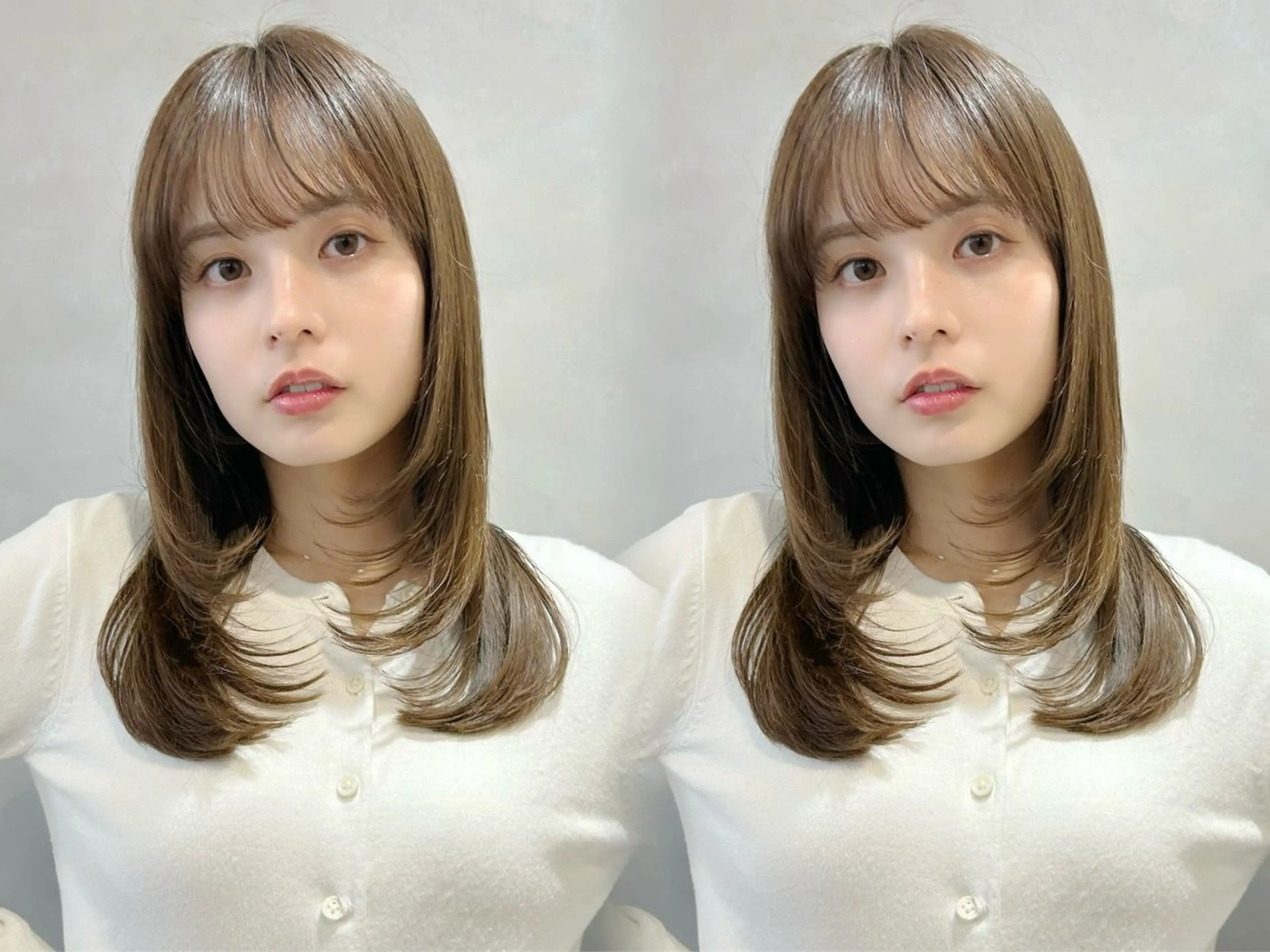 ミディアム カラー ミディアムレイヤー レイヤーカット カット ヘアカラー 池袋/レイヤー/ 顔まわり/taigaのヘアスタイル