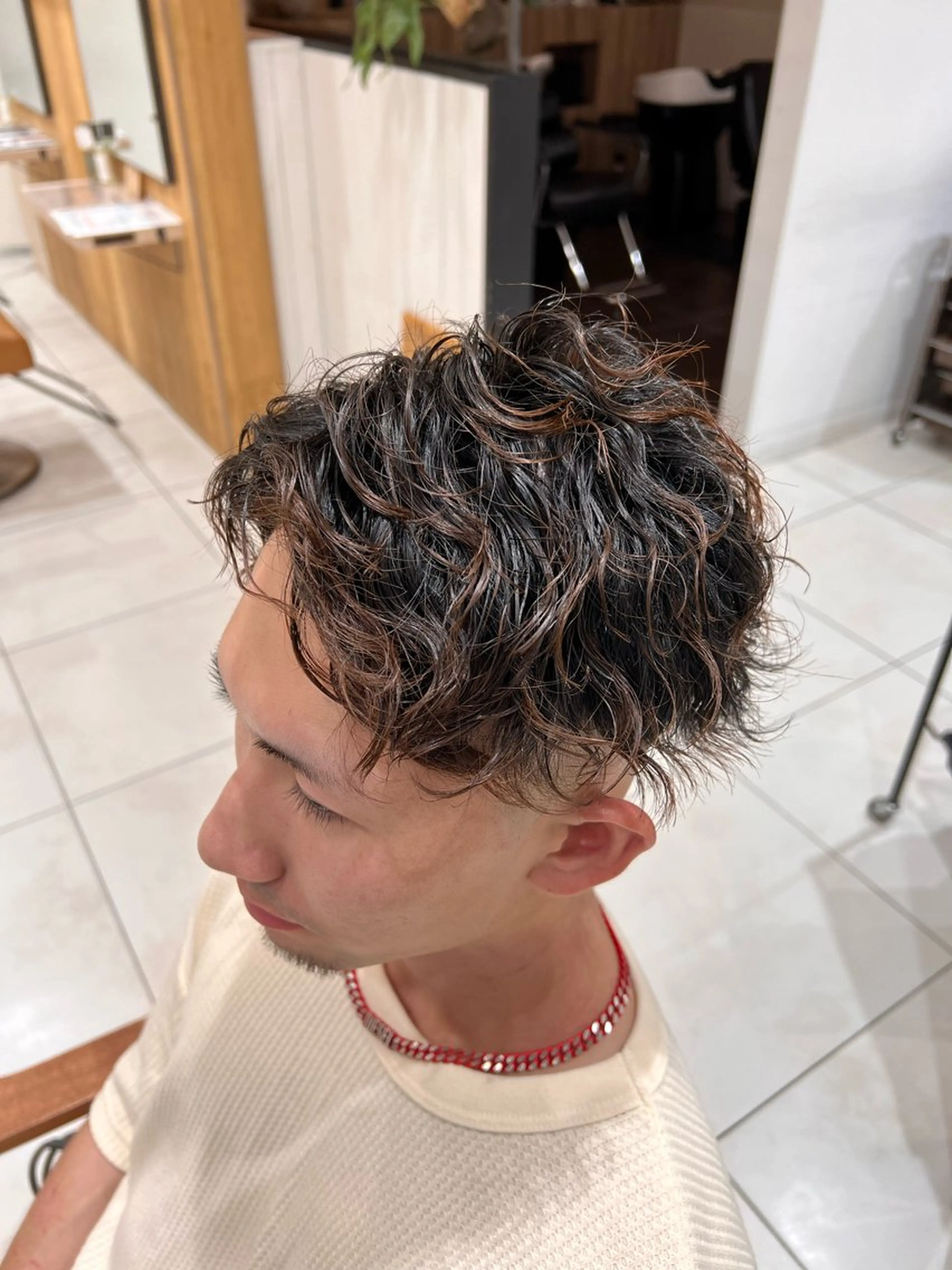 メンズ メンズパーマ メンズ特化フェザー パーマ🚗タケシのヘアスタイル