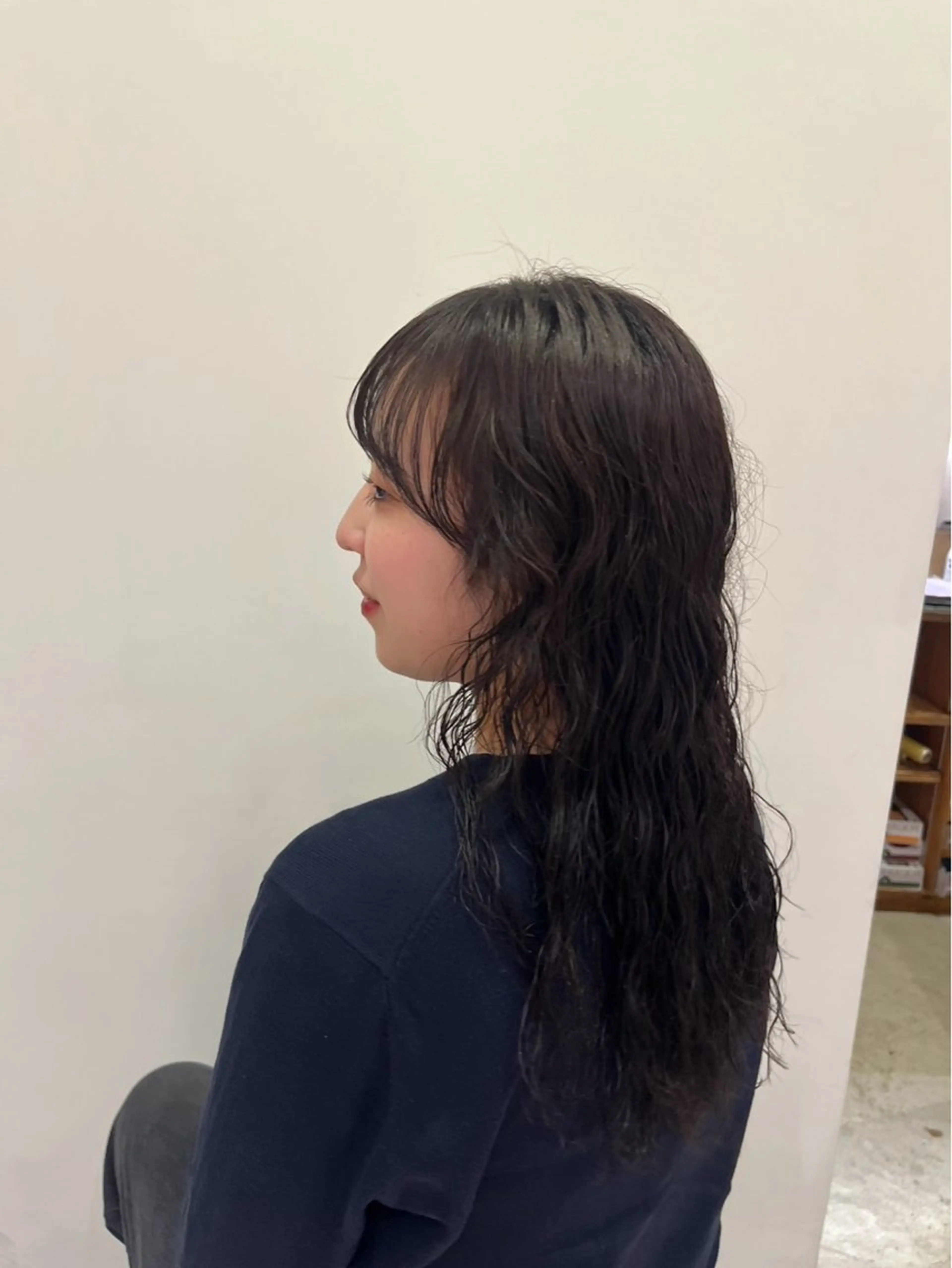 ロング パーマ 西村 錬之介のヘアスタイル