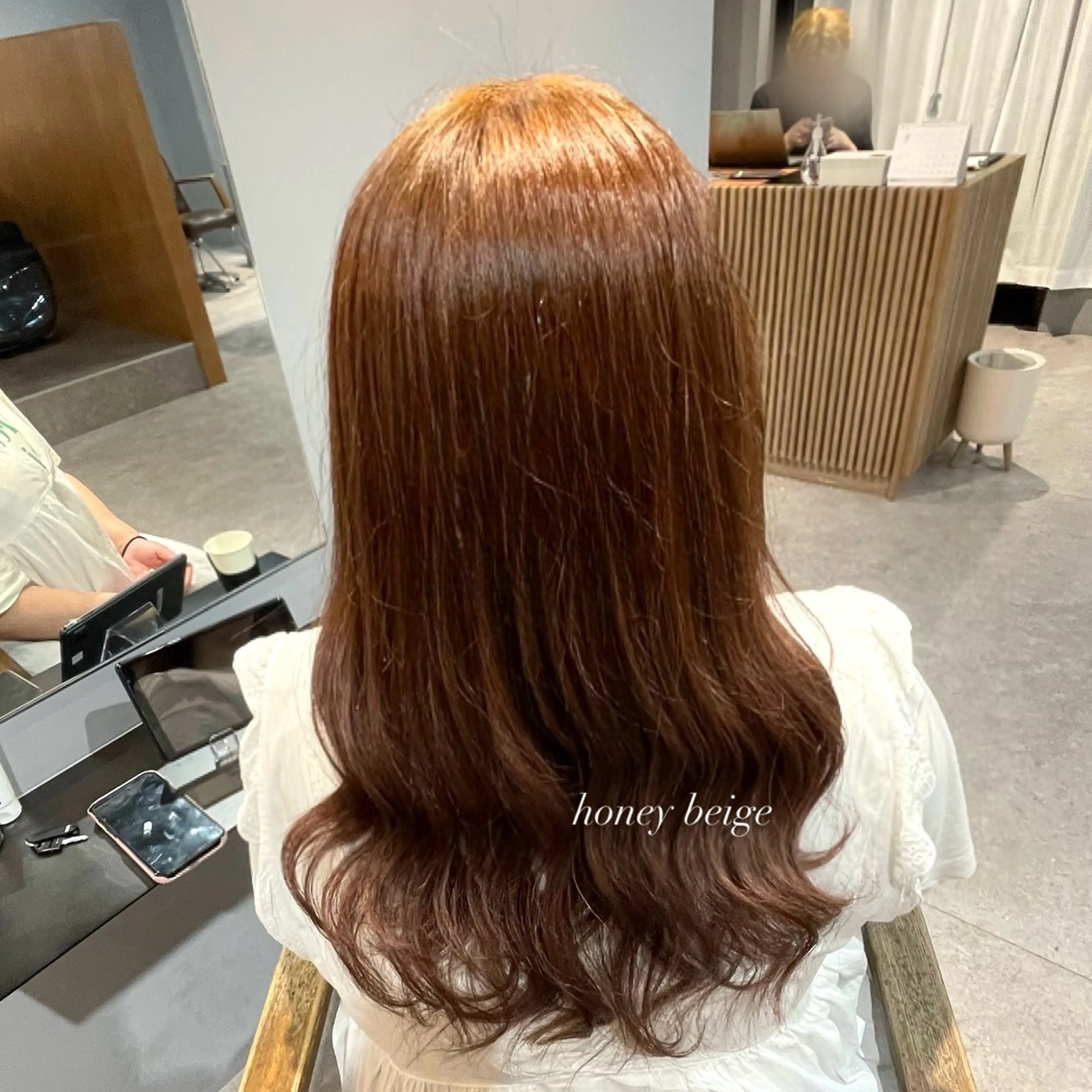 ミディアム Mimi🎀ブリーチ なし透明感 Ｗカラーのヘアスタイル