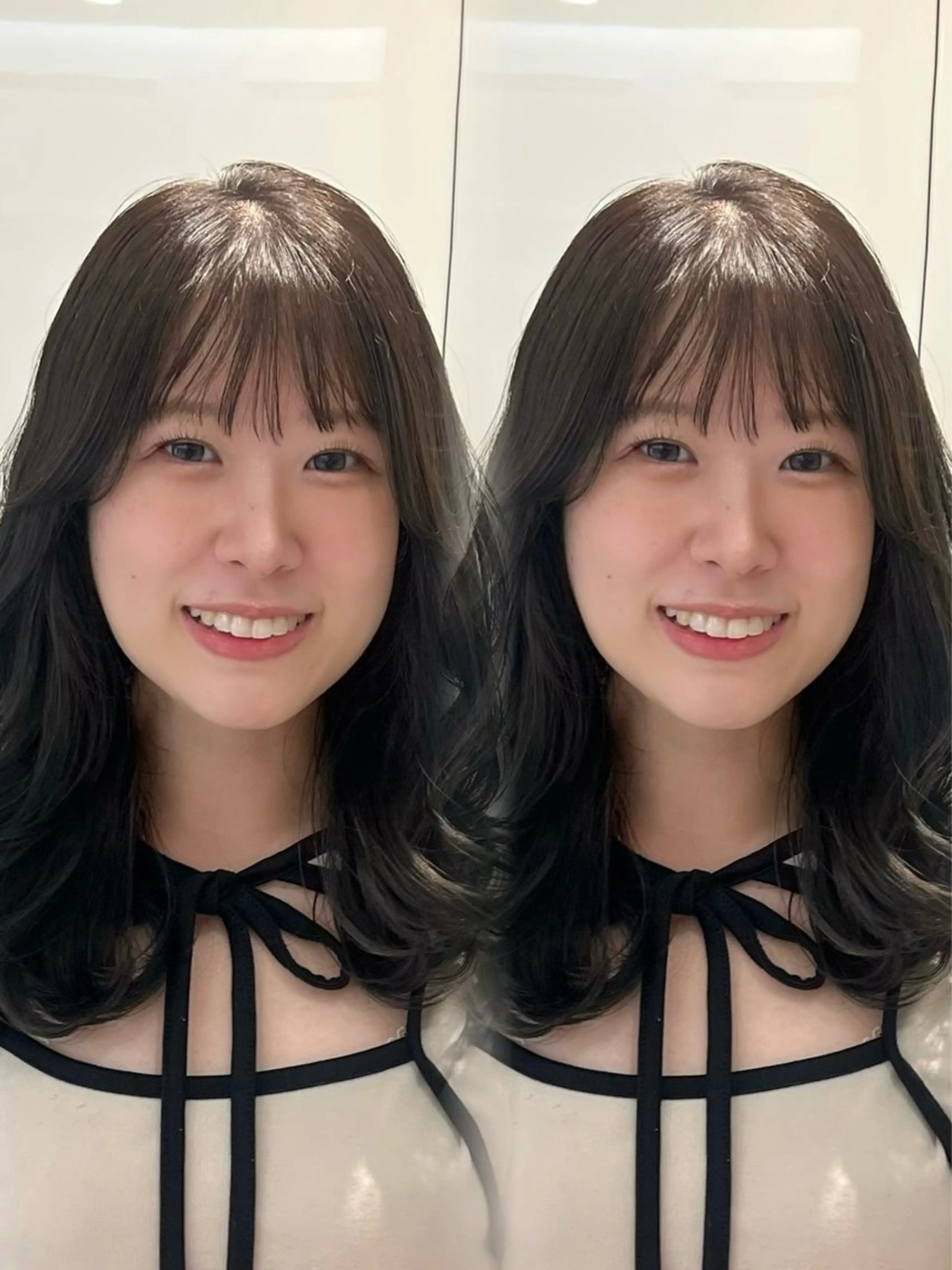 セミロング ヘアカラー トリートメント 顔周り/透明感/銀座 🩵りのせのヘアスタイル