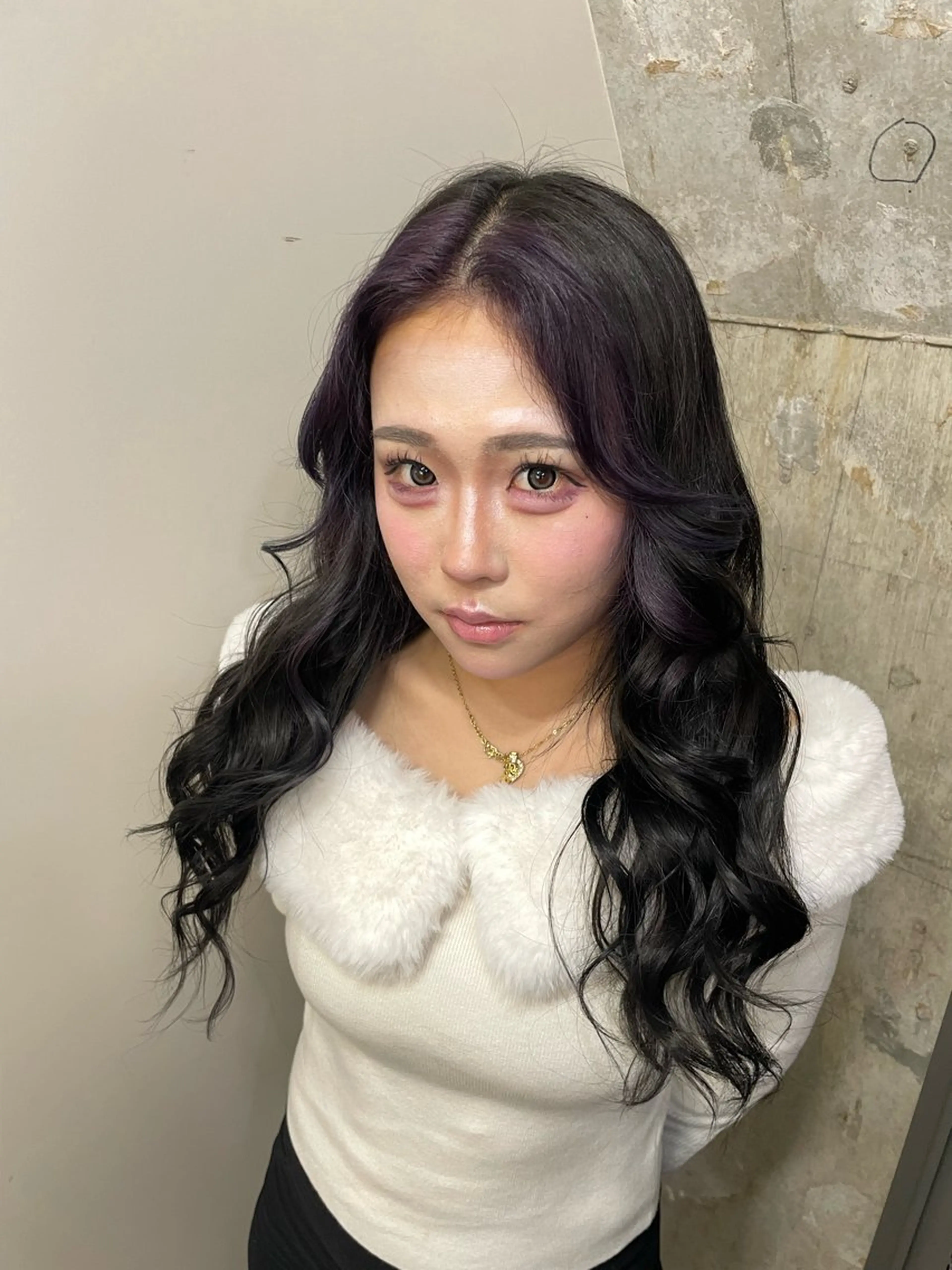 ロング カラー ミストバング フェイスフレーミング 顔周りカット ヘアカラー ブレンバイドット所属・ニュアンスカラー/ 🫧レミ(坊主)のヘアスタイル