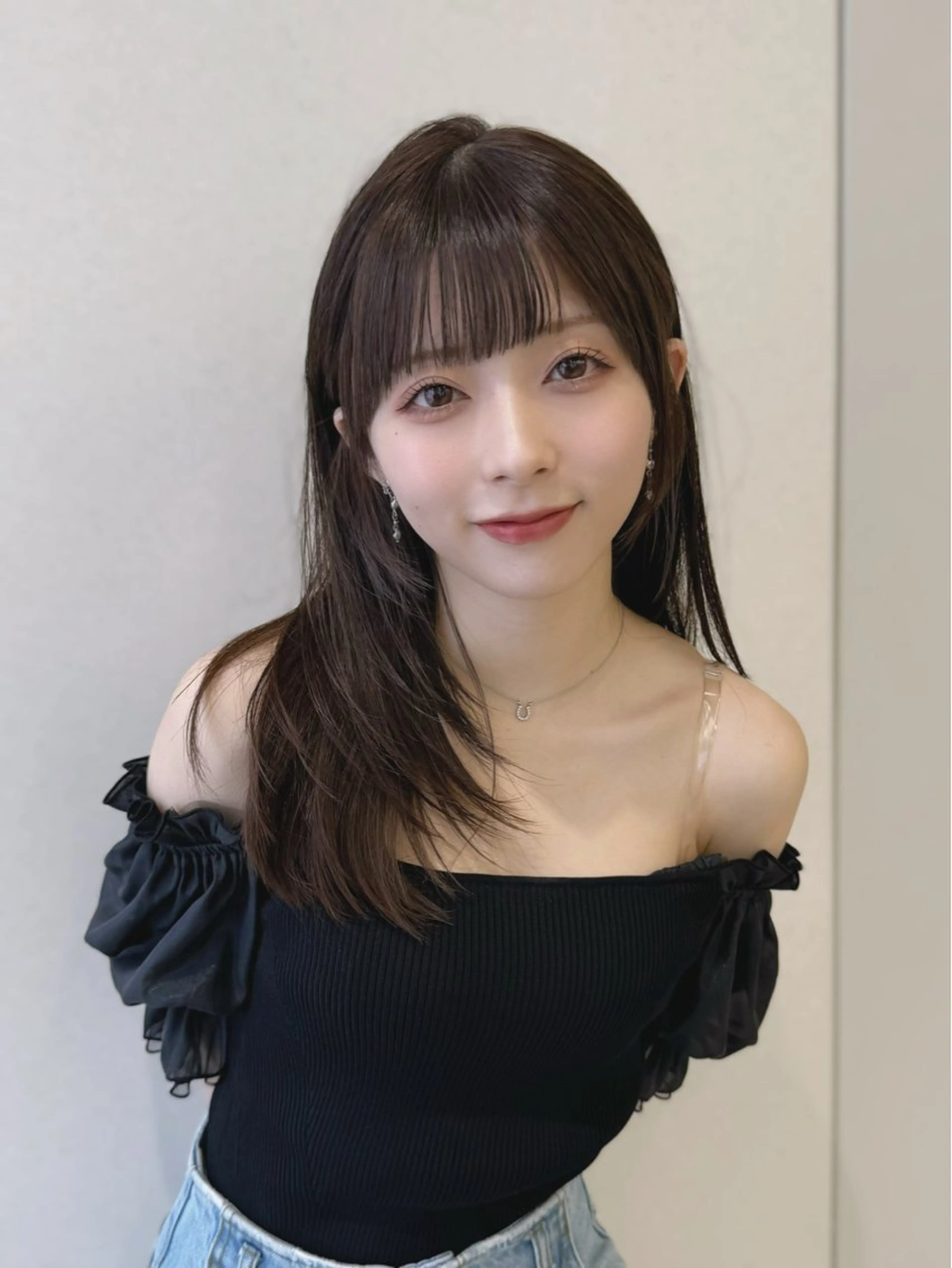 セミロング カラー カット ヘアカラー トリートメント COA GINZA 空也/前髪/顔まわりのヘアスタイル