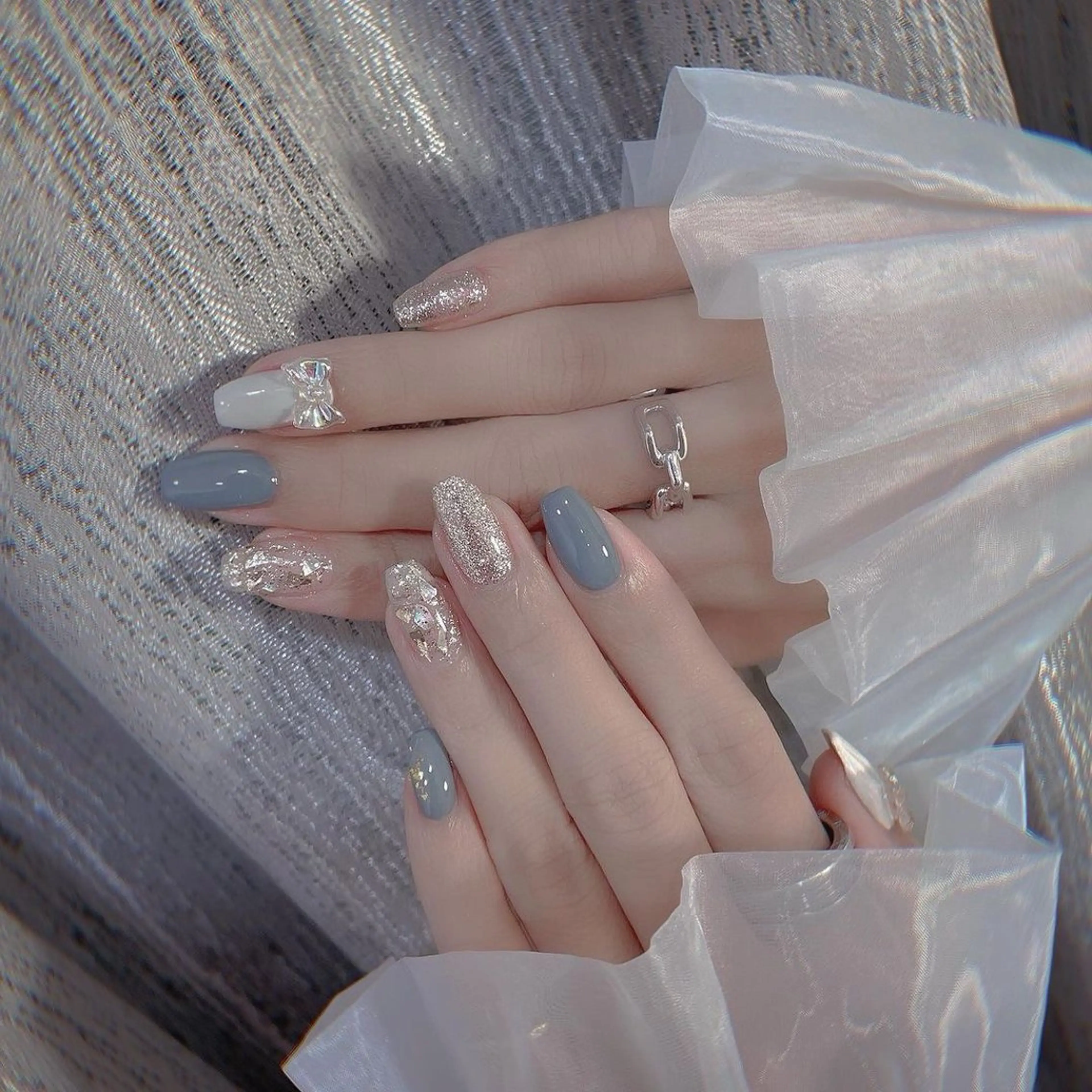 ネイル チークネイル フットネイル フレンチネイル グラデーション 韓国ネイル Ribbonnail salonのネイルデザイン