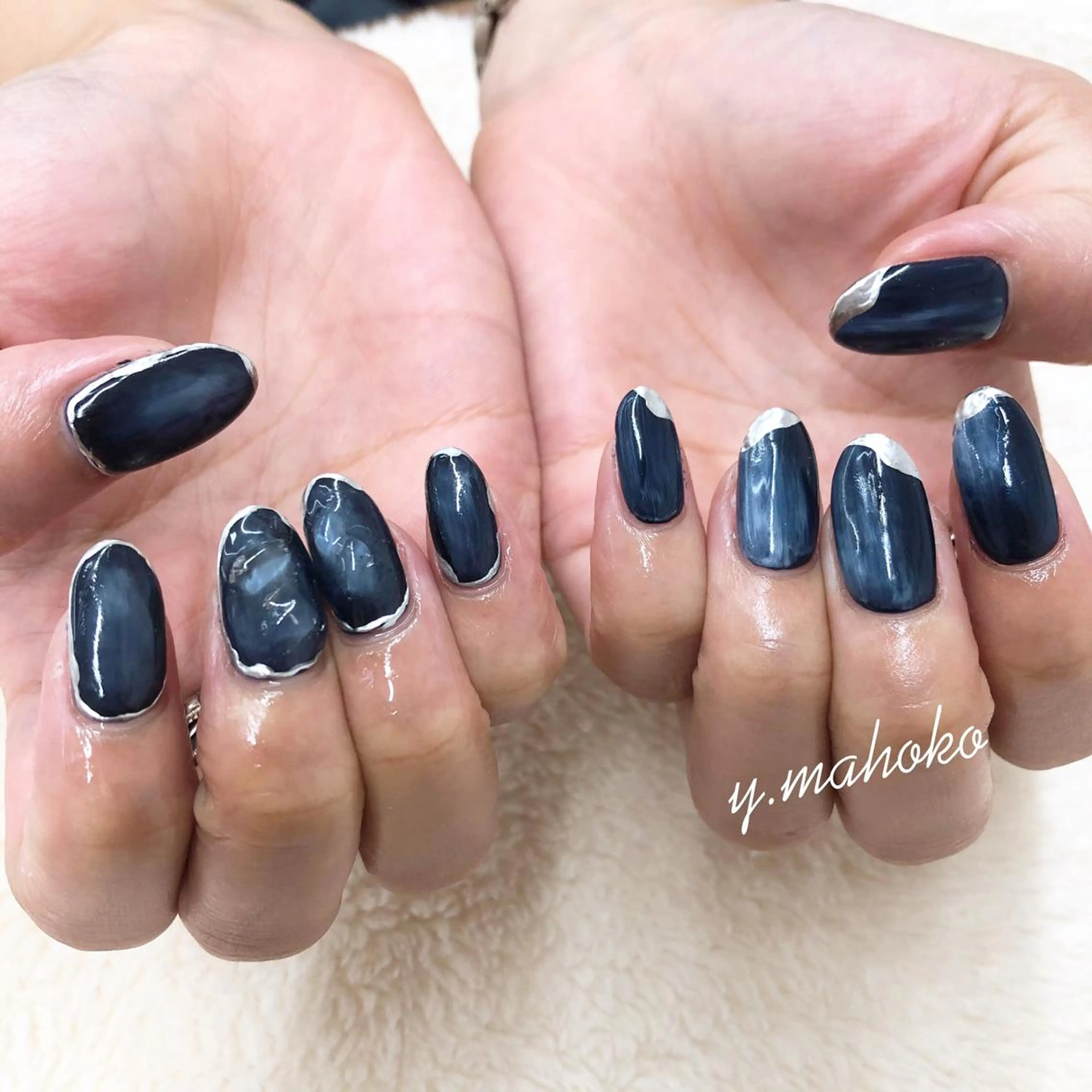 ネイル ハンドネイル パラジェル有/ 長さだし/mahoのネイルデザイン