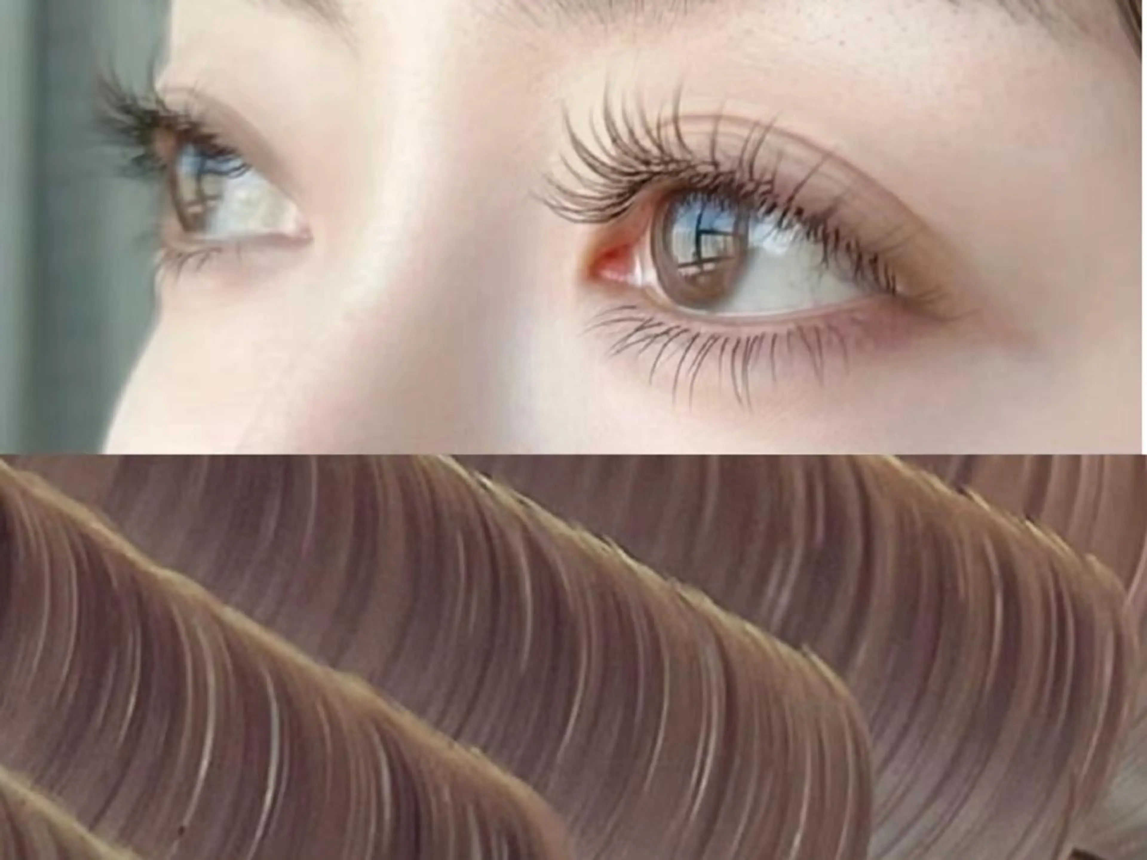 ★人気フラットラッシュ ★ブラウン90分上下つけ放題 (上150本➕下30本)➕コーティング付きの写真