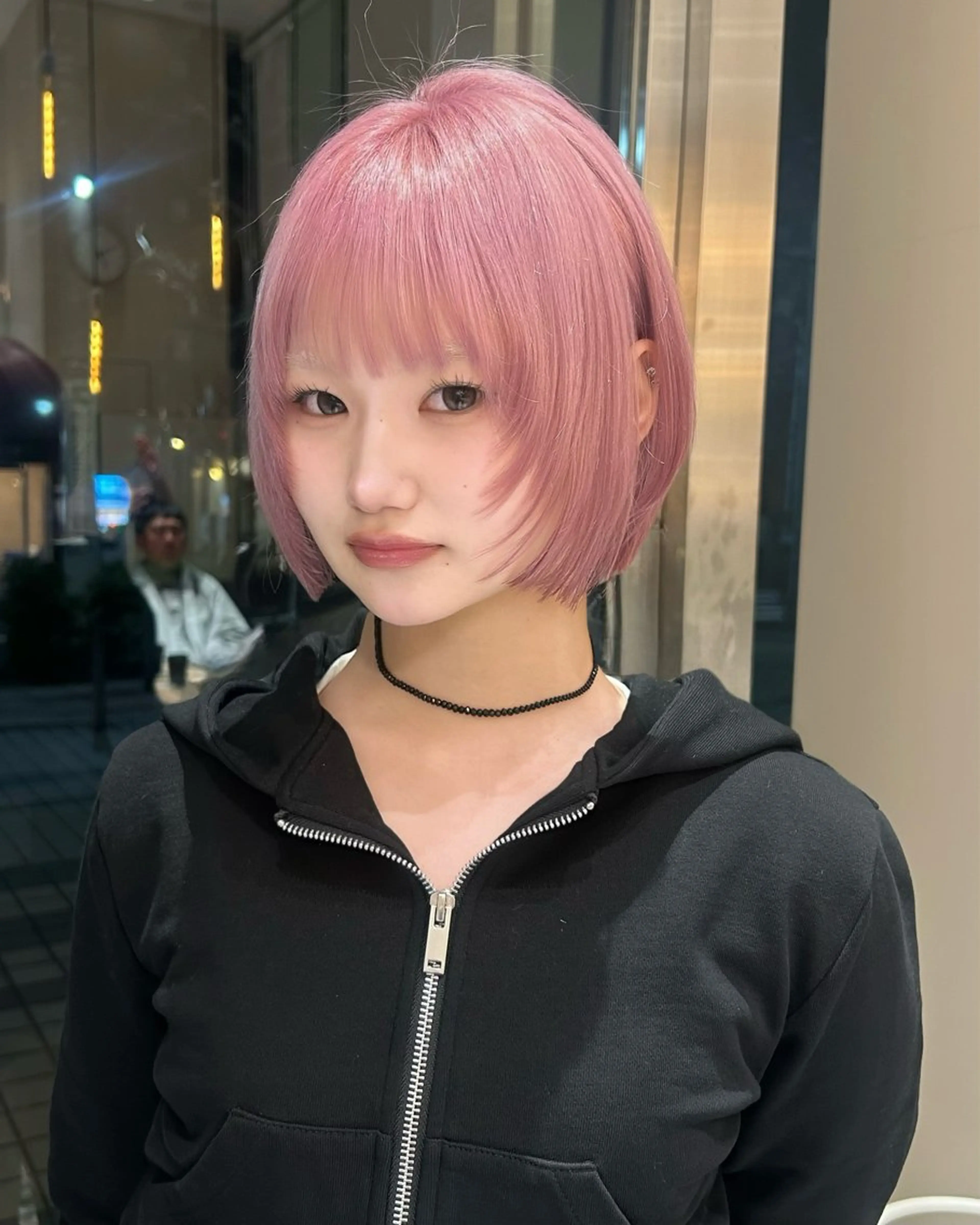 ショート カラー ヘアアレンジ ボブ 韓国風ヘア レイヤーカット yoko/レイヤー /小顔ボブ／メンズのヘアスタイル