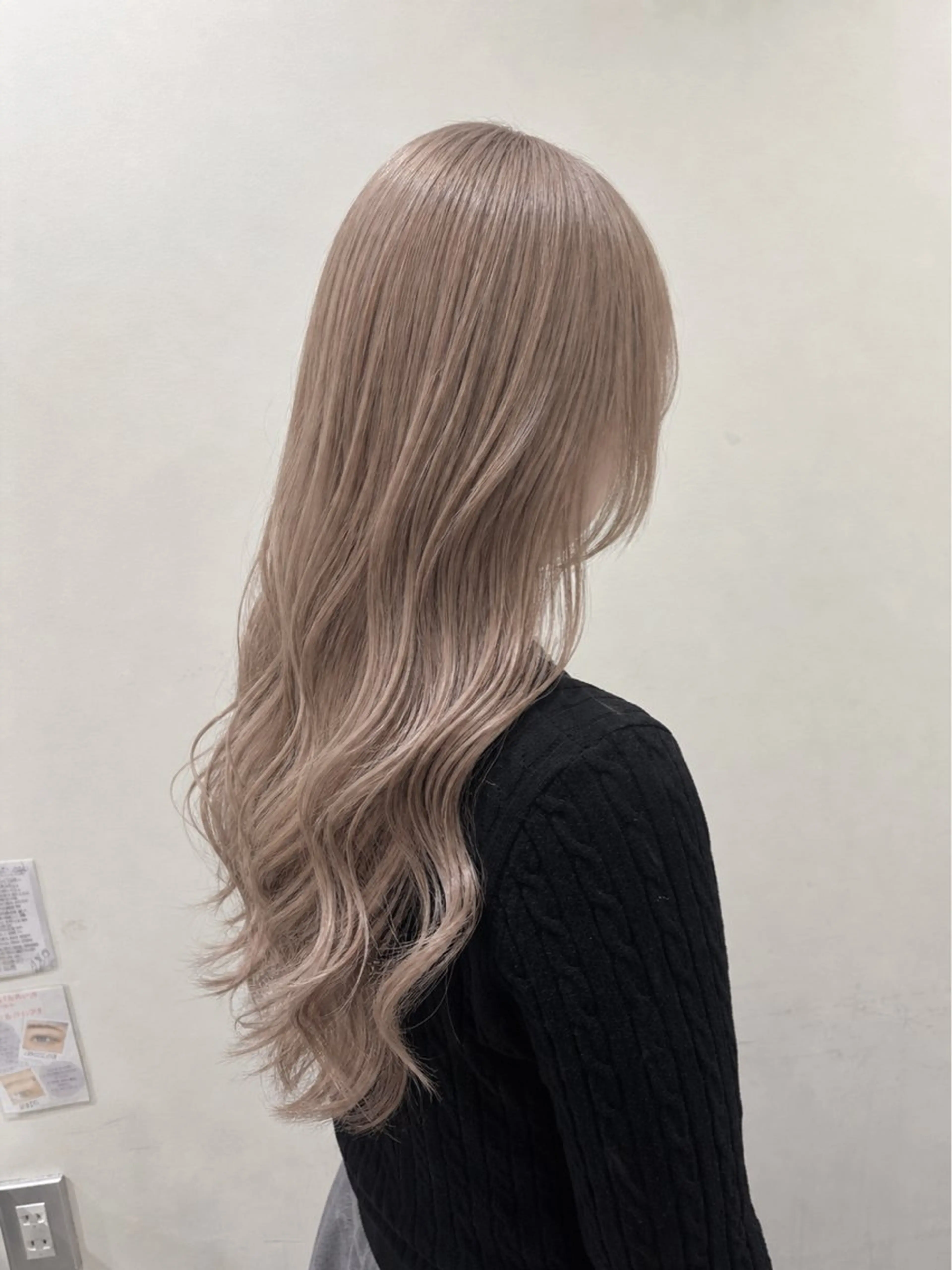 ロング カラー ヘアカラー トリートメント ヘッドスパ ハイトーン/ブリーチ 🦋デザイン森山陽向のヘアスタイル
