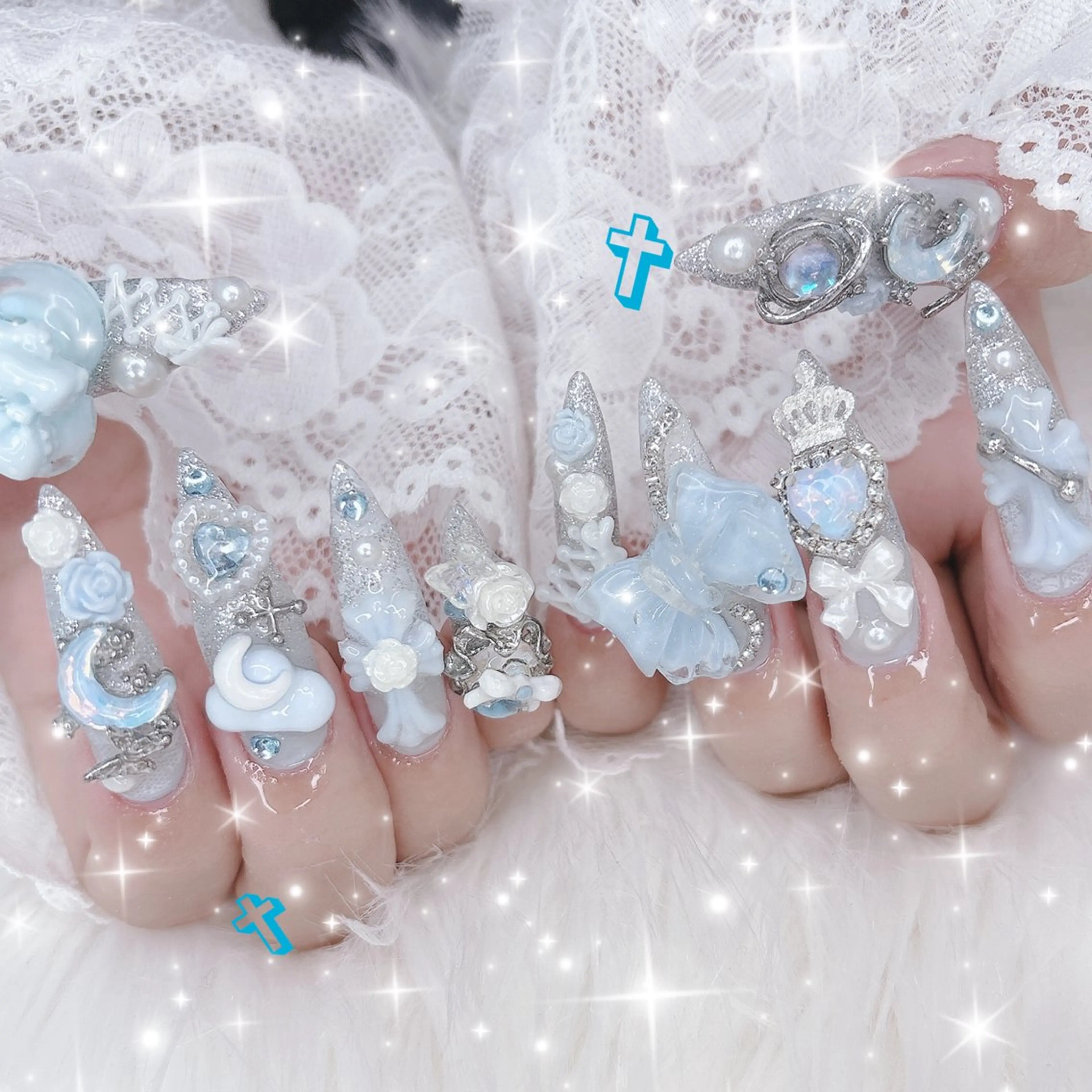 ネイル フレンチネイル ガーリー ロングネイル ハンドネイル ハンドケア mini nailのネイルデザイン