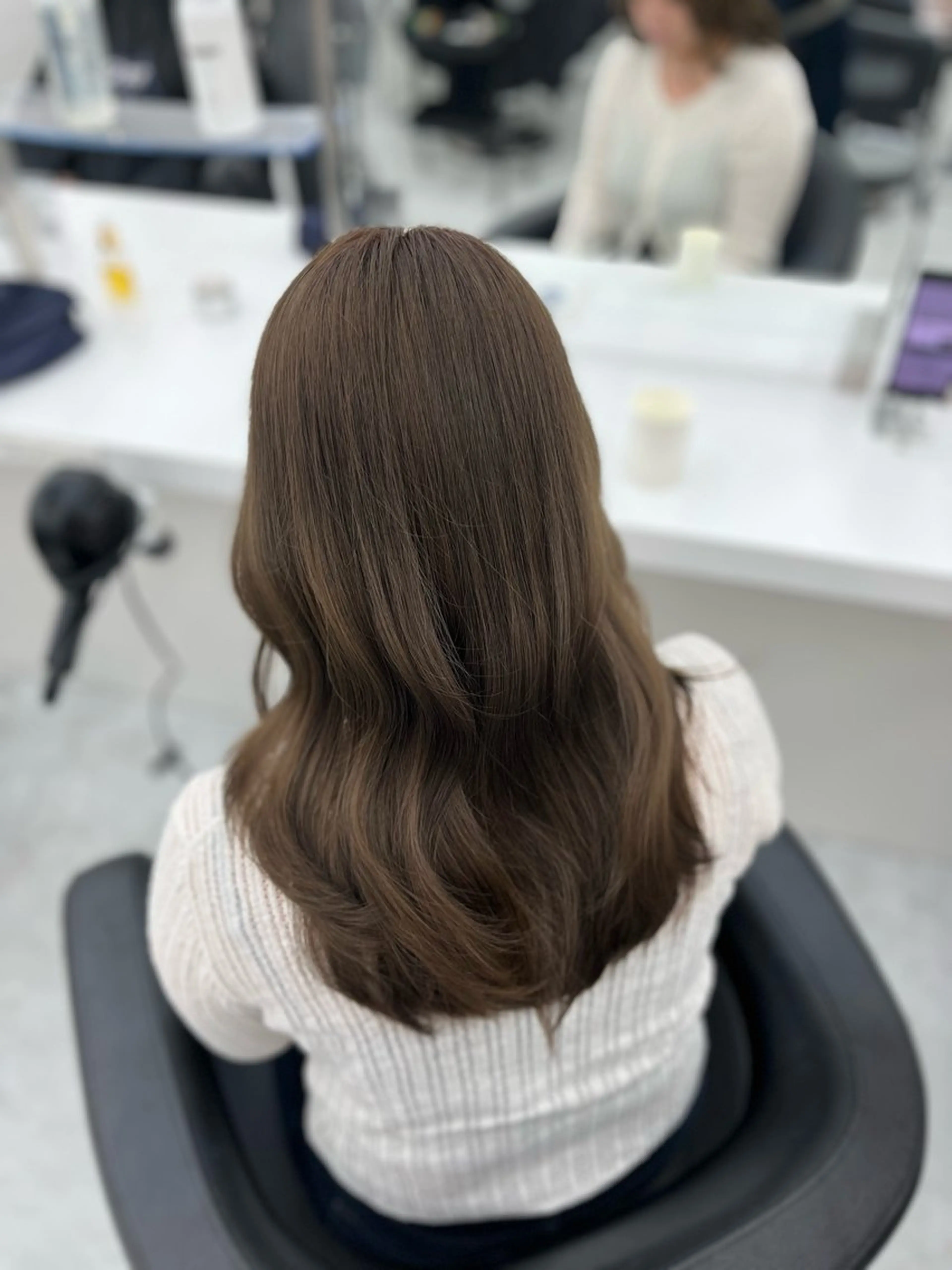 ロング ヘアカラー トリートメント ヘッドスパ ヘアセット ♡ナチュラルガーリー ♡ベージュ♡RINAのヘアスタイル