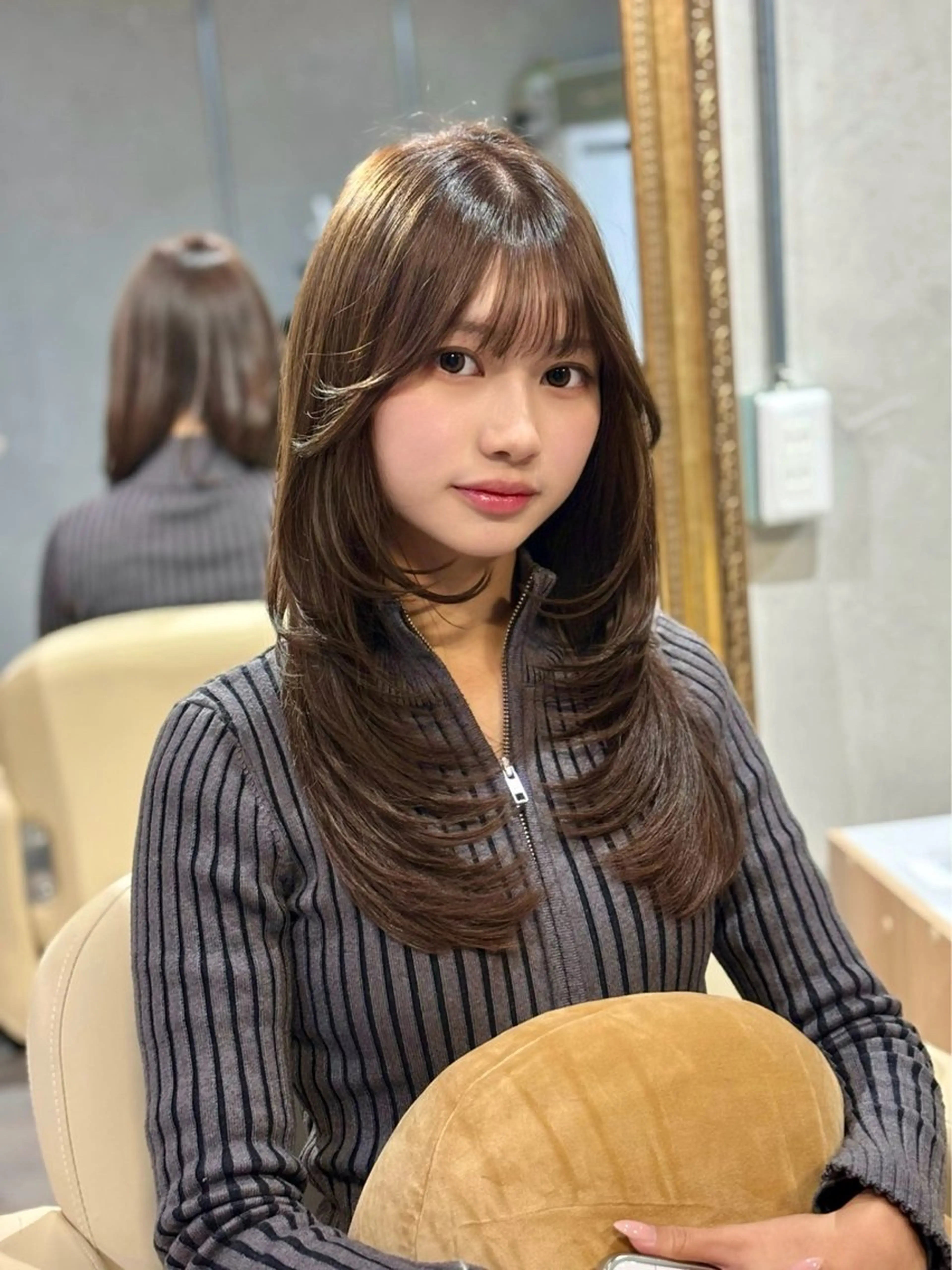 セミロング レイヤーカット 福原 優介のヘアスタイル