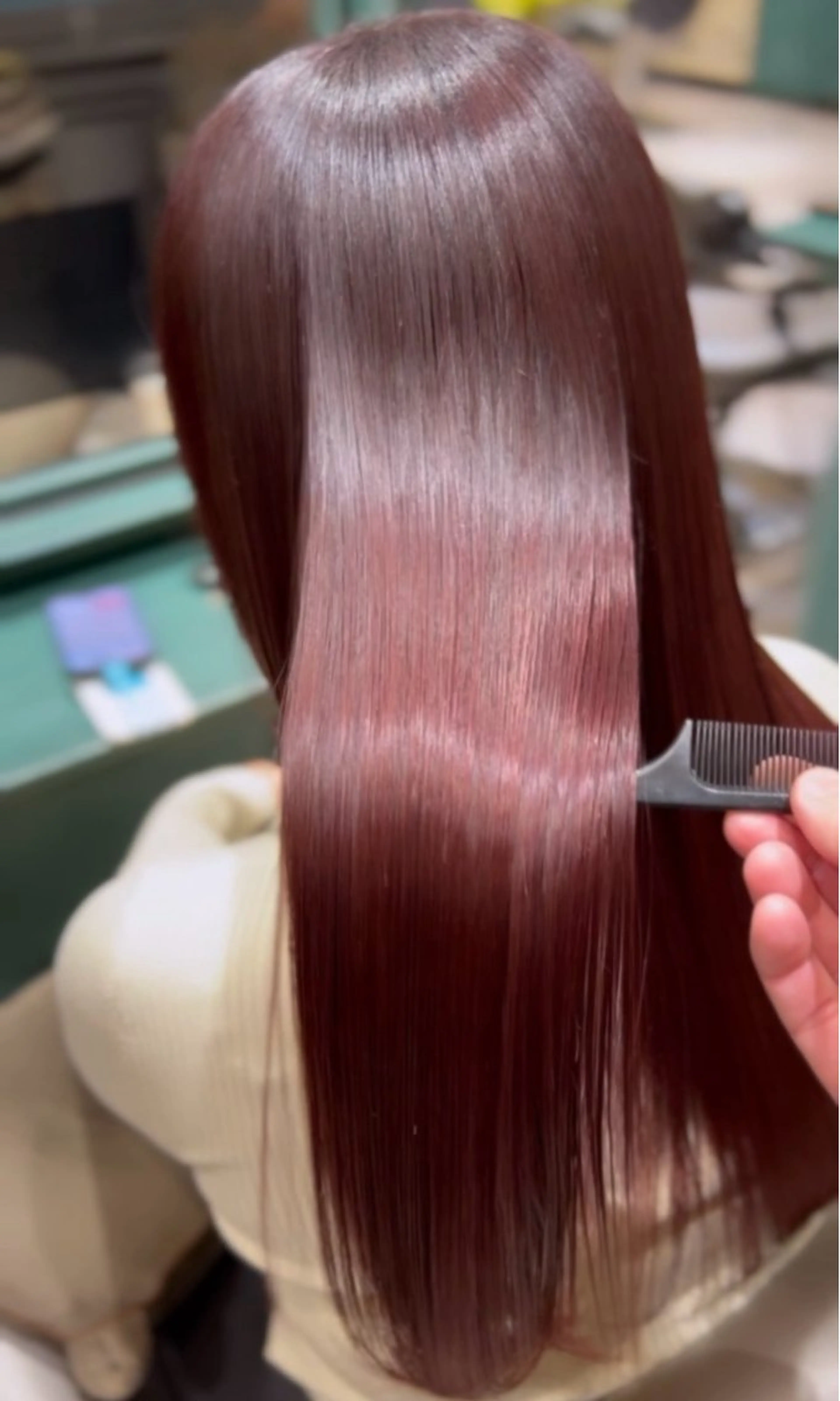 ロング カラー ショートボブ 黒髪 ボブ くせ毛 髪質改善 カット トリートメント ナナシ所属・✨髪質改善／縮毛矯正 木村和司✨のヘアスタイル