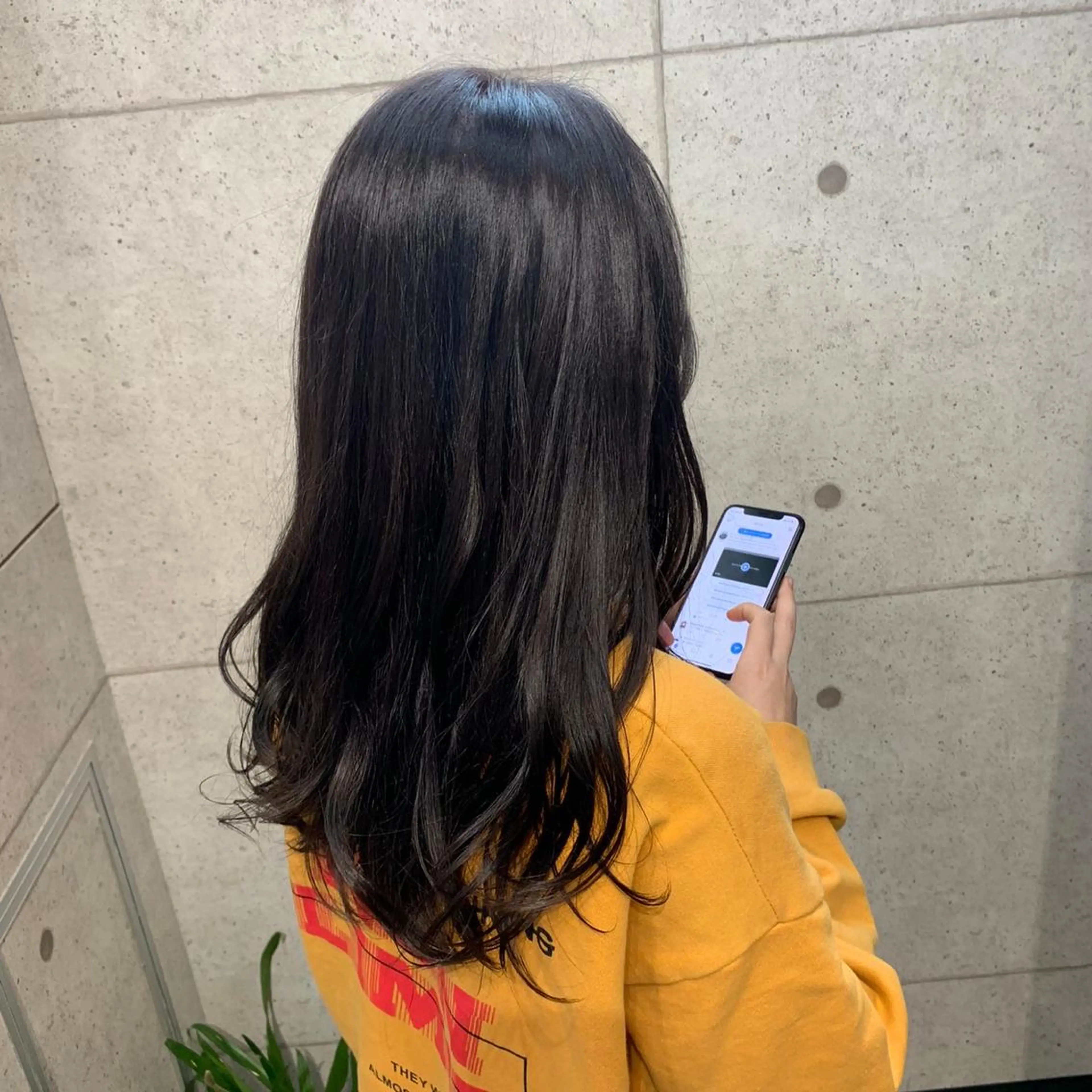 カラー 黒髪 ブルーカラー ブルーブラック 藤田 清志のヘアスタイル