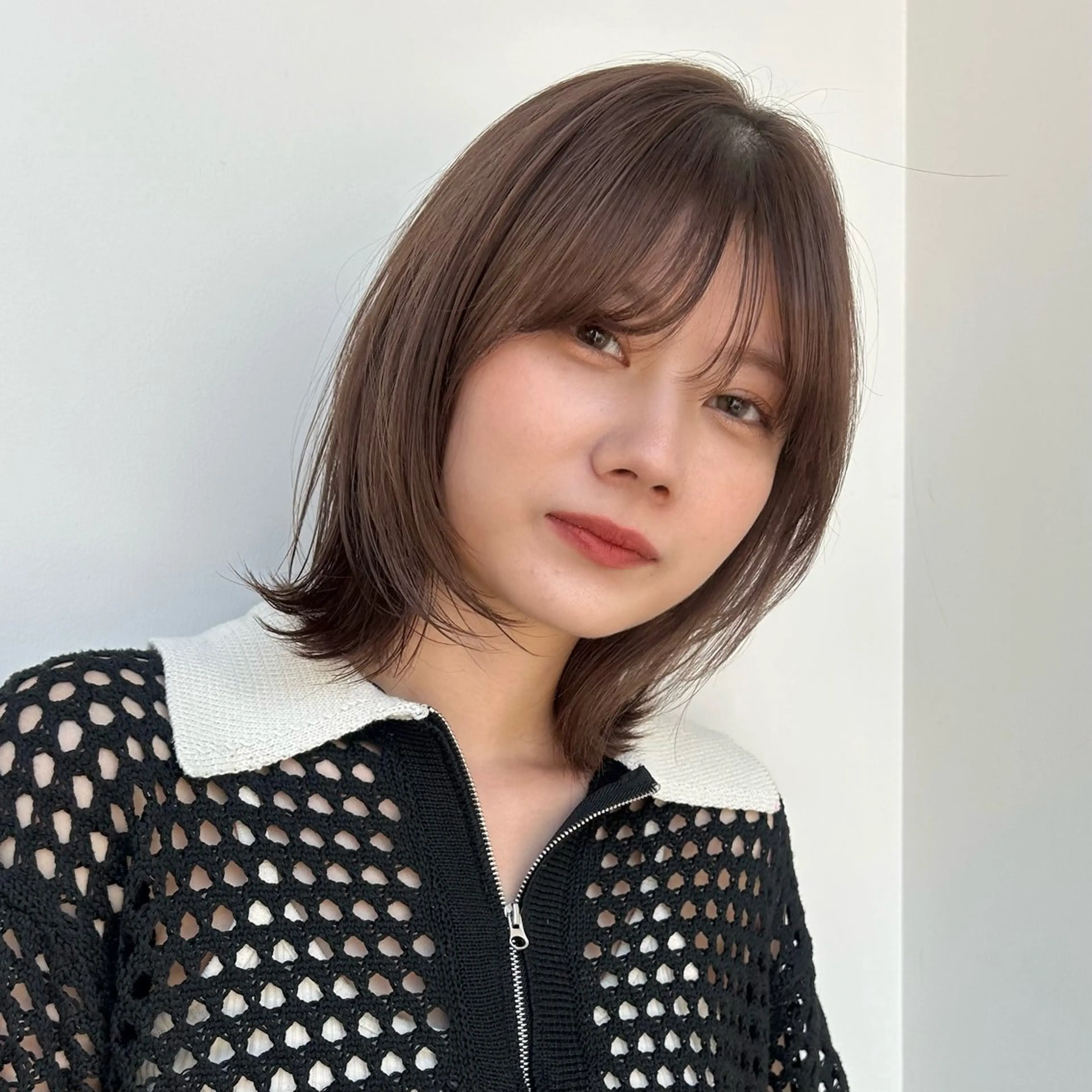 ミディアム カラー 透明感カラー グレージュ 🐢ダブルカラー🐢 透明感/このかのヘアスタイル