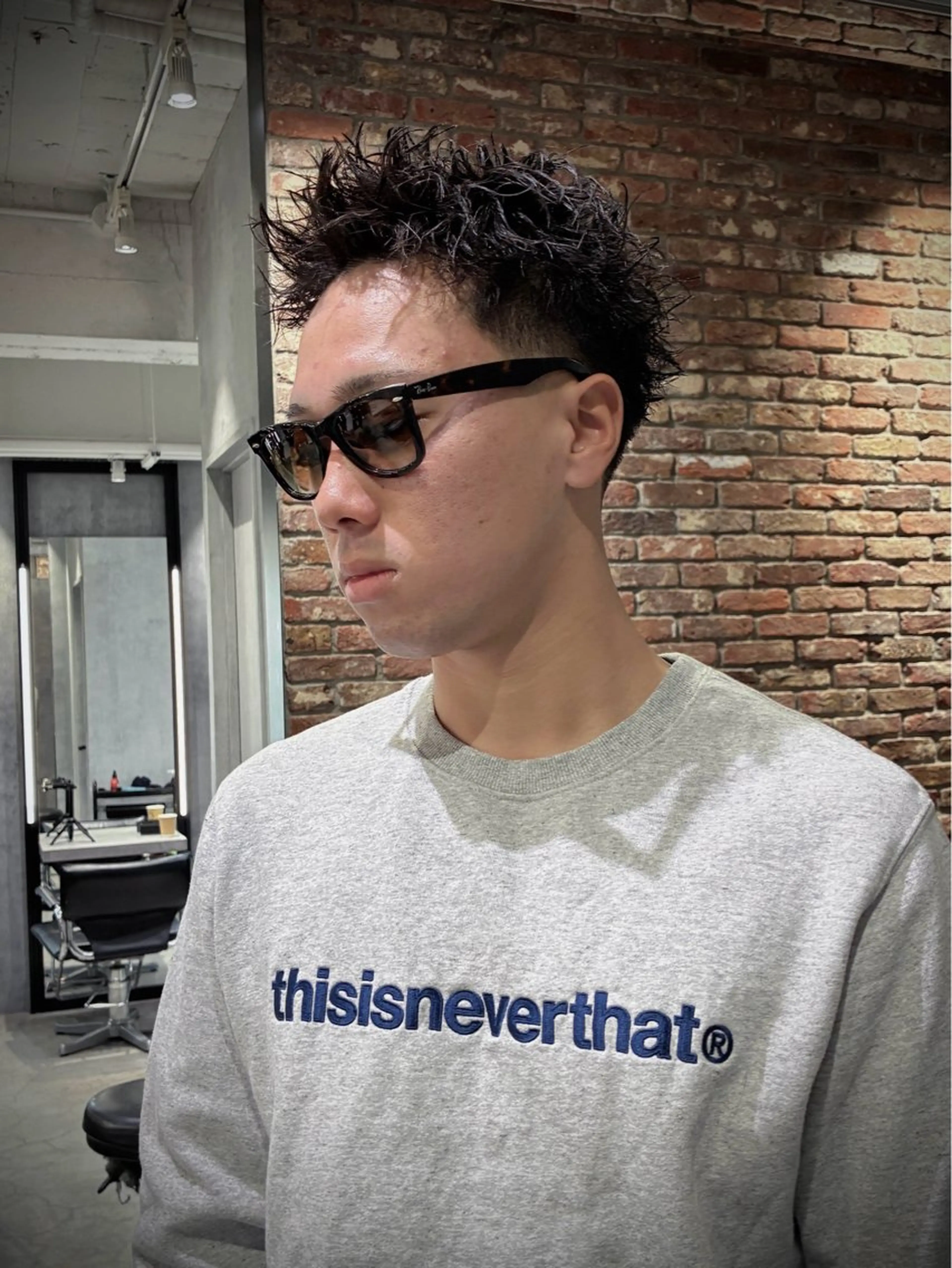 ショート パーマ メンズ カット パーマ メンズスパイキー特化 ayumuのヘアスタイル