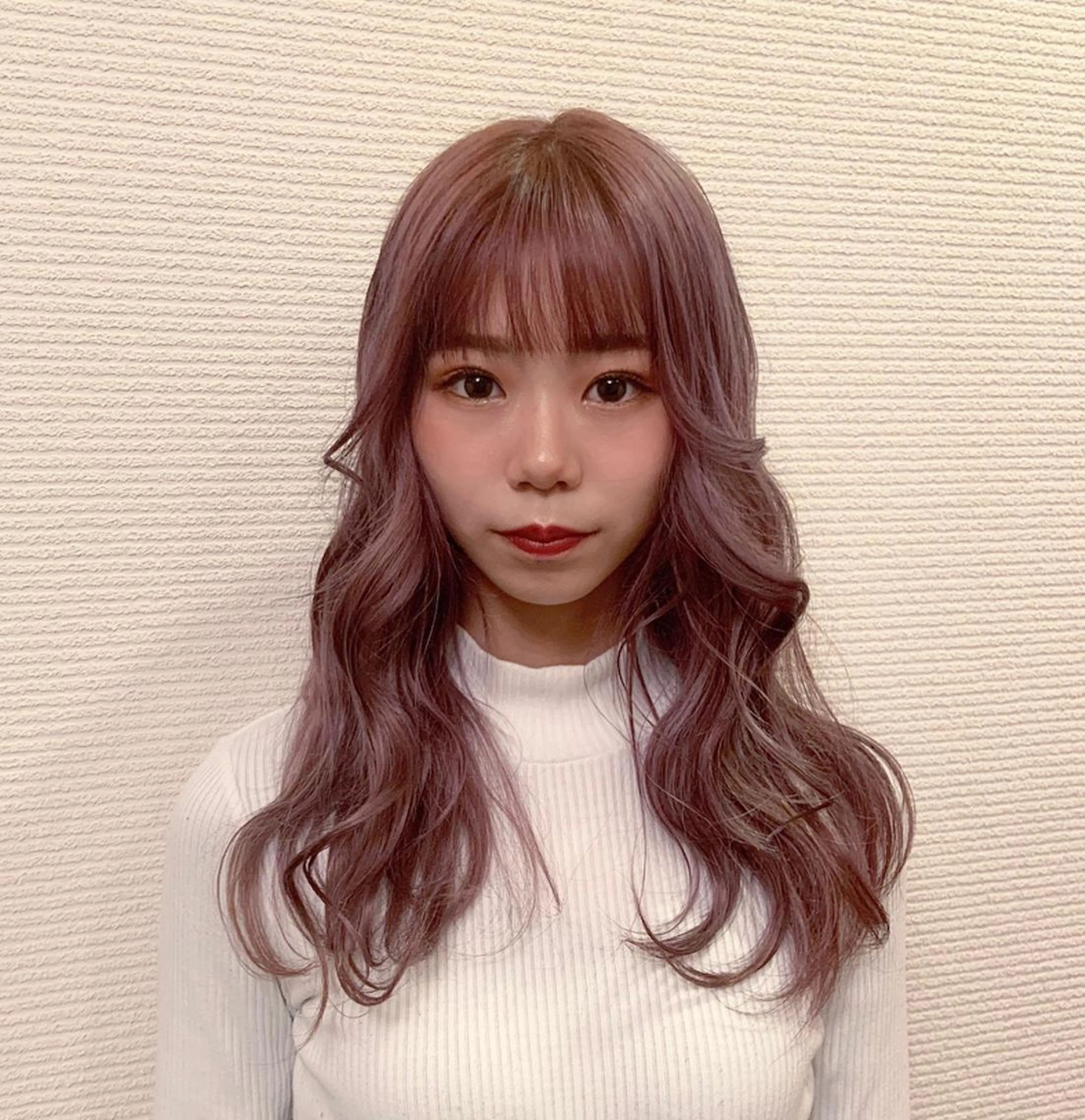 ロング カラー グレージュ ラベンダーカラー ラベンダーグレージュ ラベンダーグレー 韓国ヘア🇰🇷 YURIYAのヘアスタイル