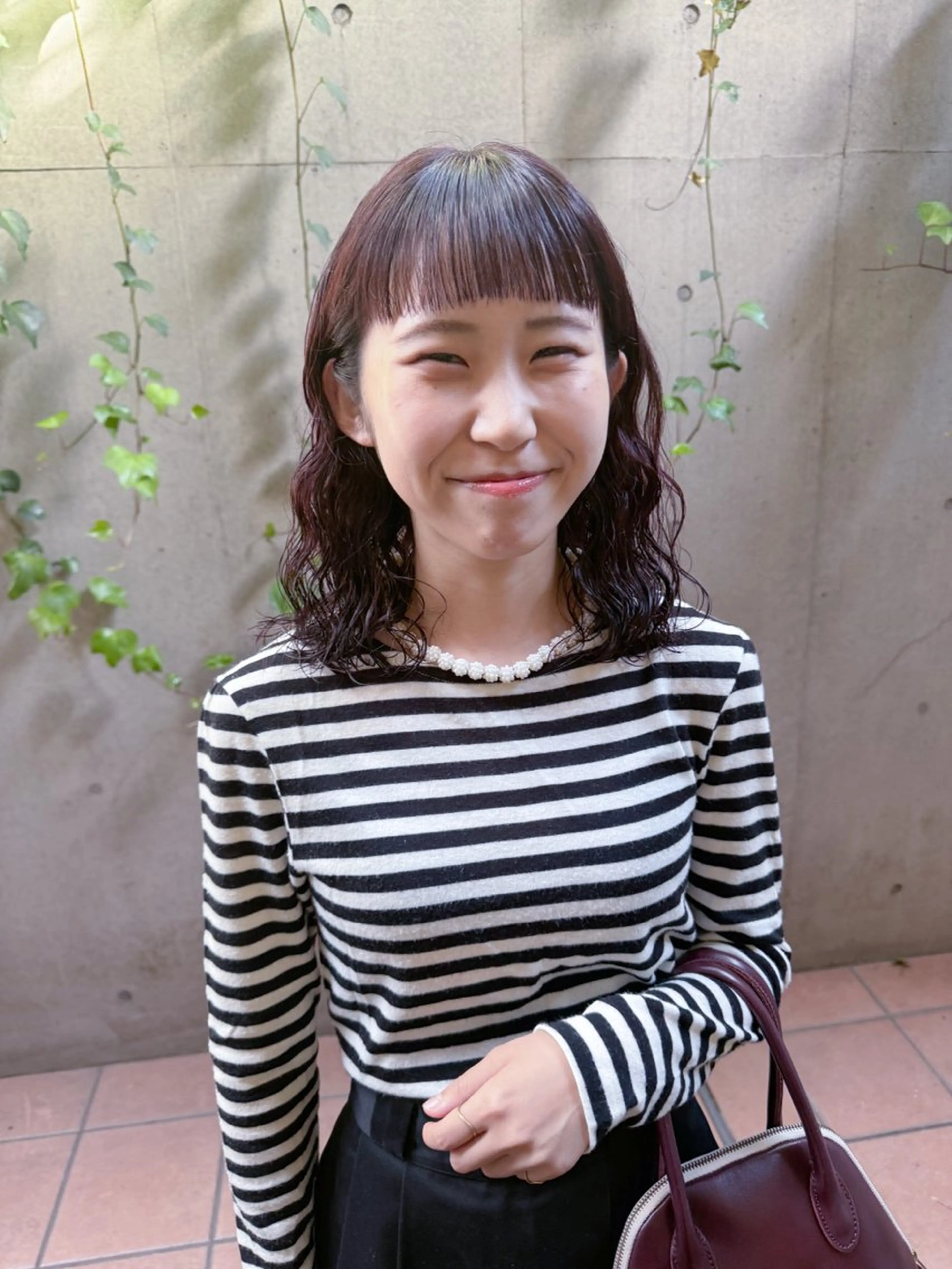 ミディアム パーマ カット パーマ 大橋 芽衣のヘアスタイル