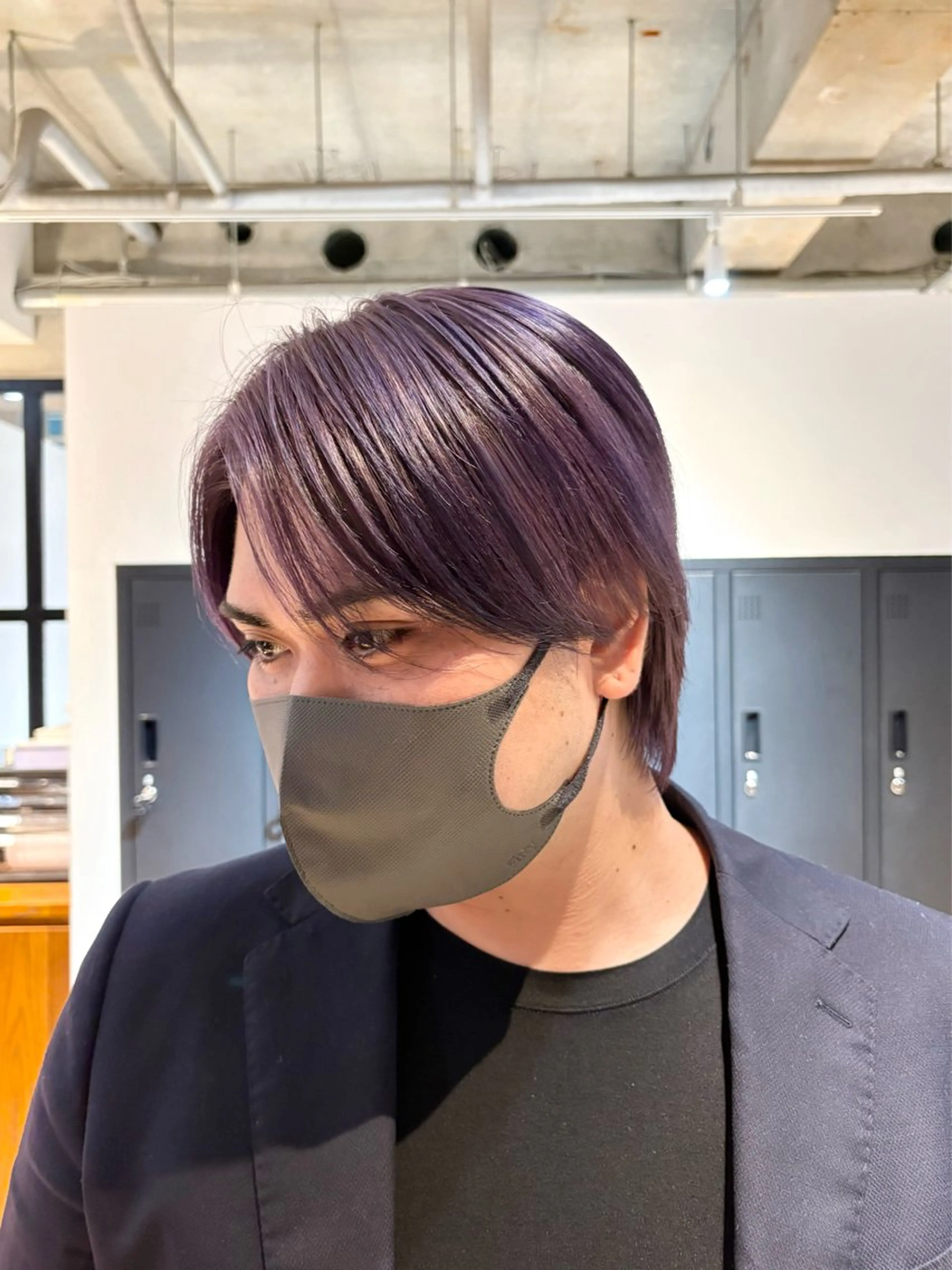 カラー メンズ メンズブリーチ ブリーチ バイオレットカラー カット ヘアカラー 🌊インナーカラー 🐬櫻井海星のヘアスタイル