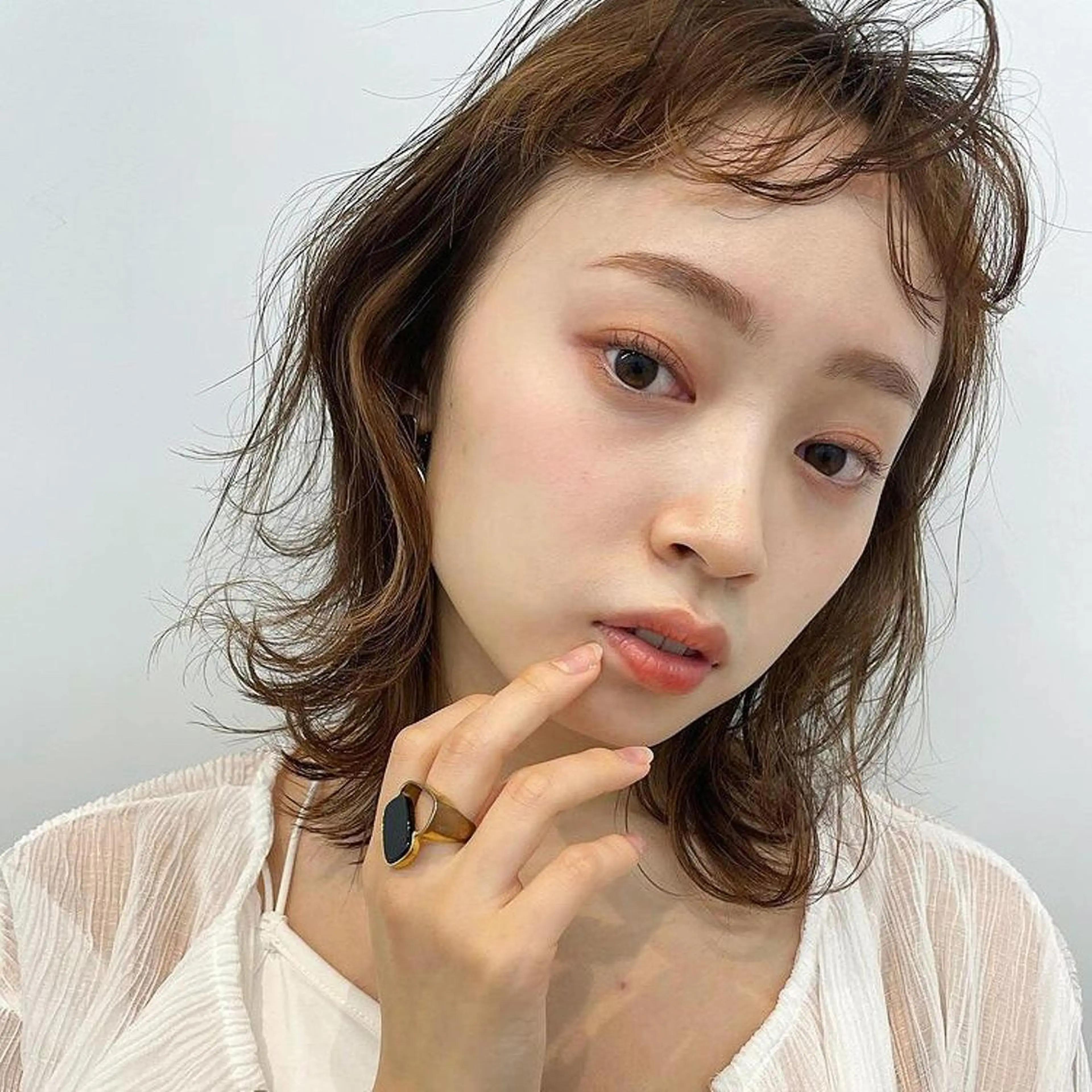 ミディアム ヘアアレンジ ミディアムパーマ ボブ ハイライト 髪質改善 縮毛矯正 オーダー  府中のヘアスタイル