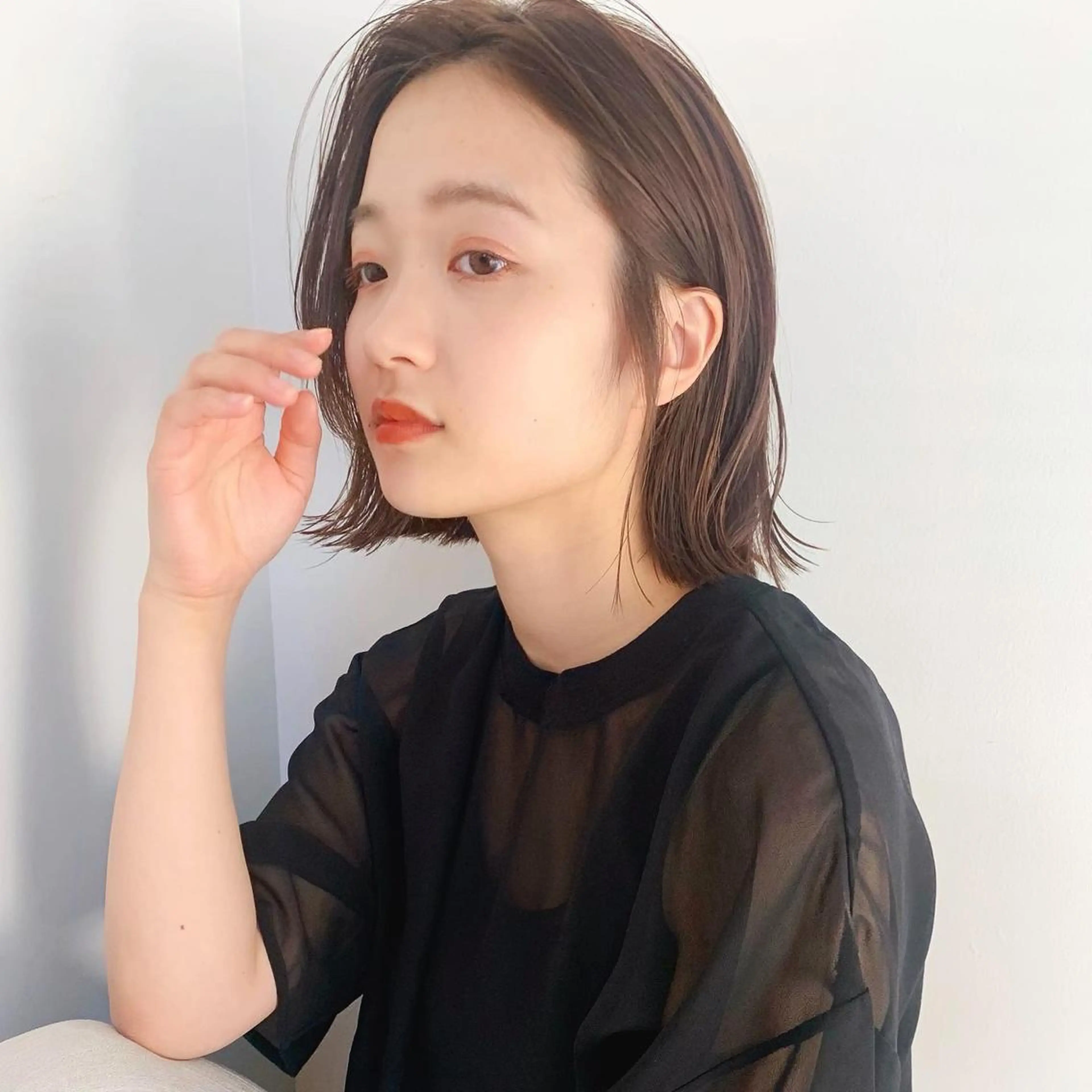 ミディアム カラー 🌱小顔ヘア/ボブ ミディアム/双葉🌱のヘアスタイル