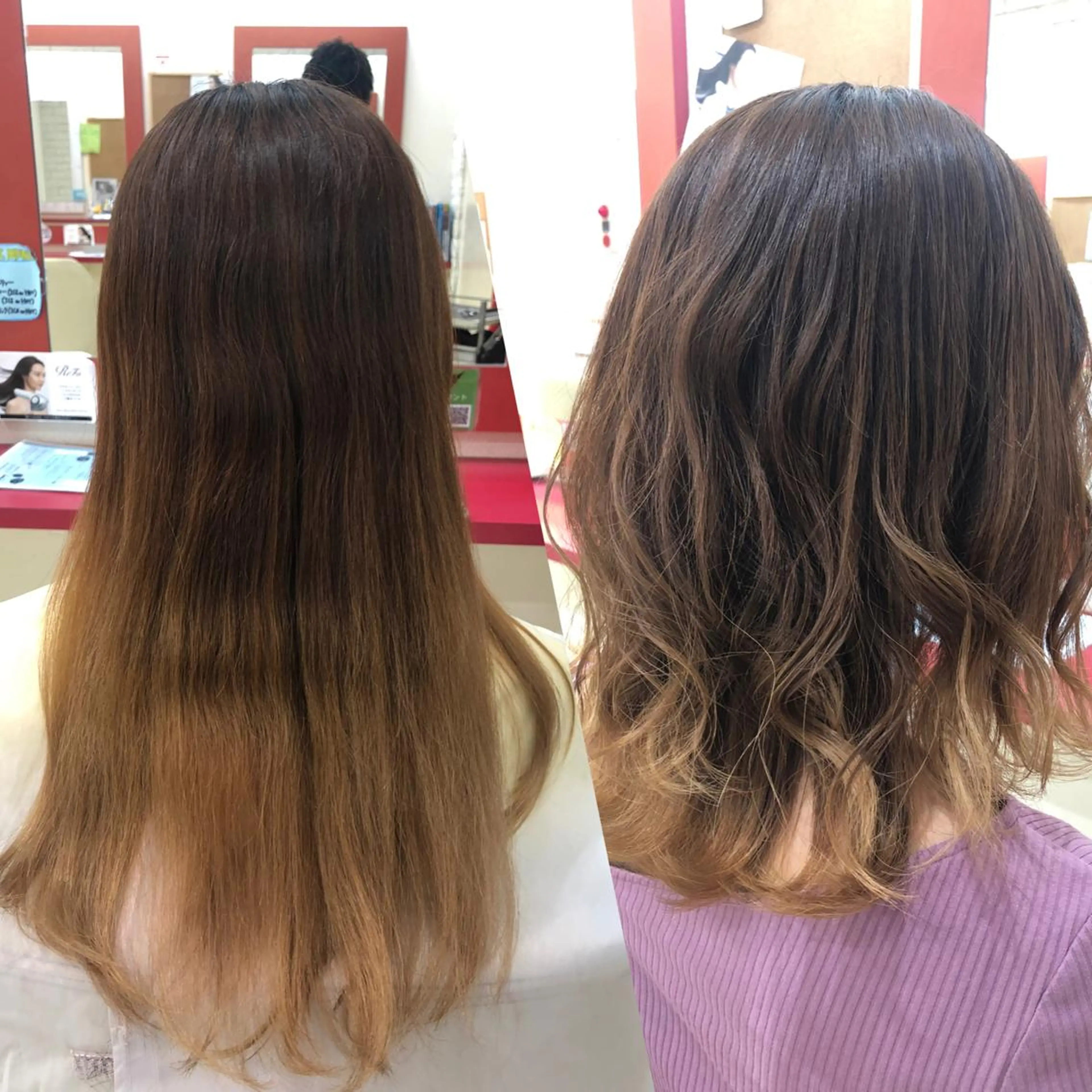 ミディアム レイヤーカット カット まさき✂︎ブリーチ／ デザインカラーのヘアスタイル