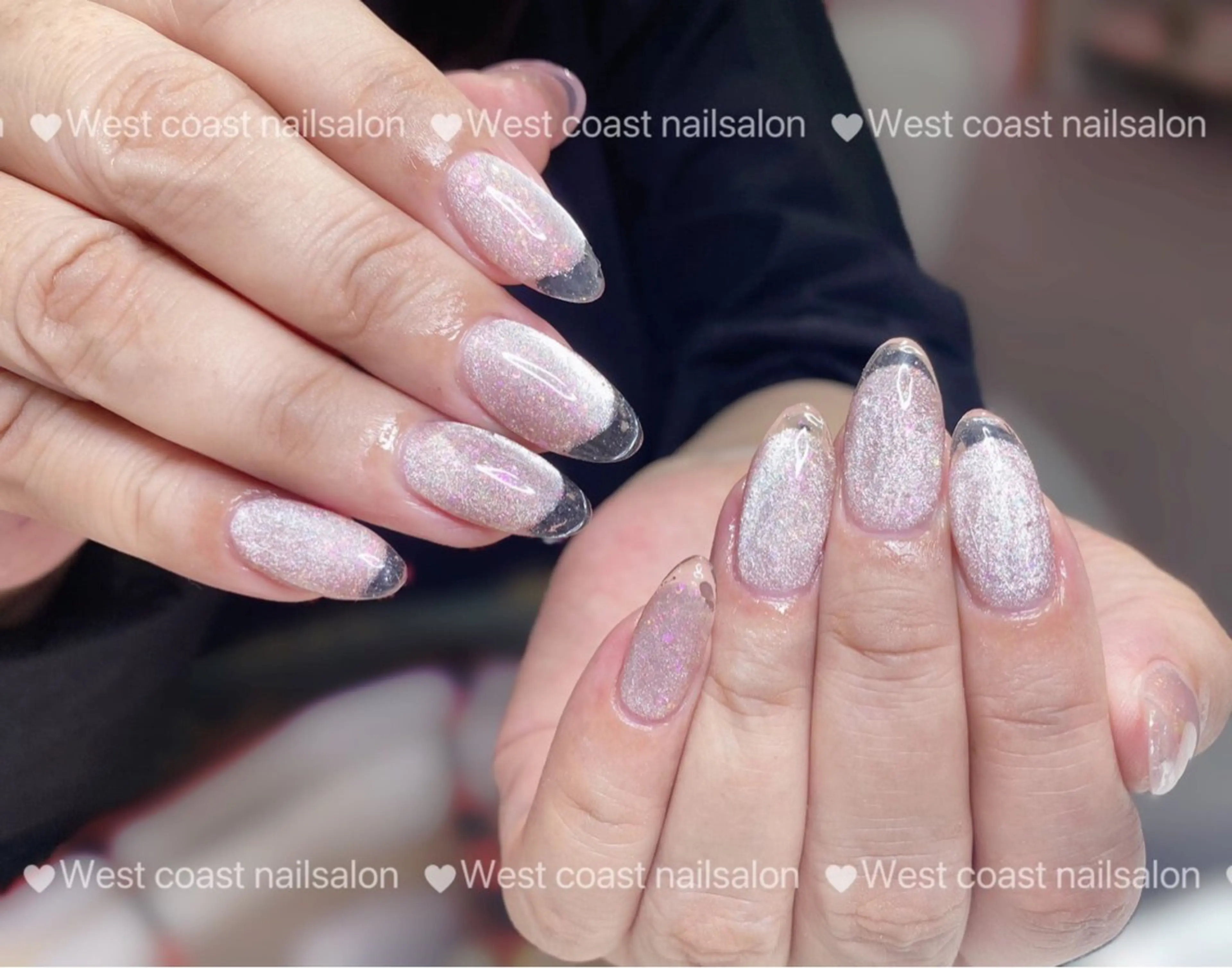 ネイル リボン、ガーリー パーツ放題専門店のネイルデザイン