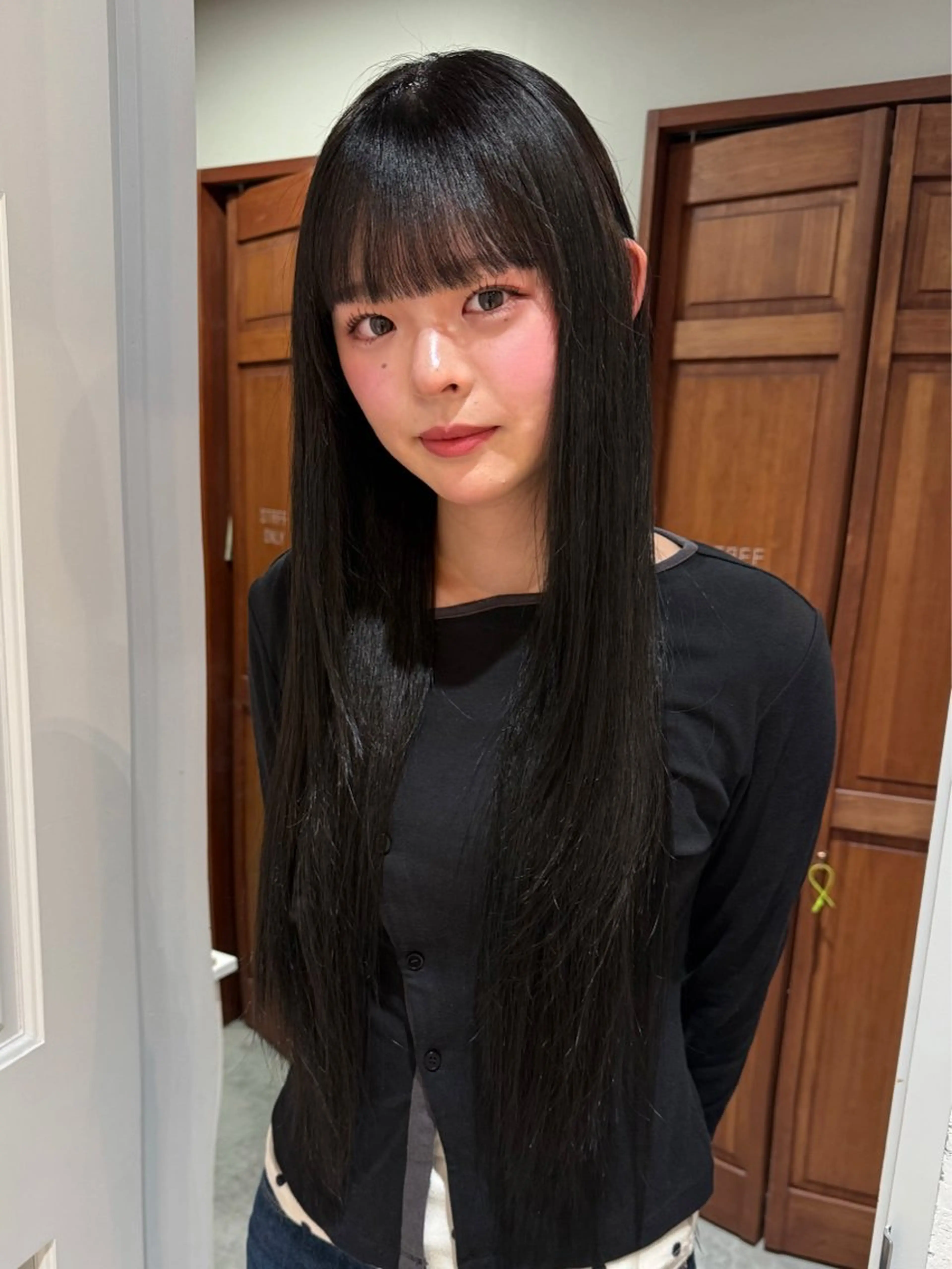 ロング カラー パーマ 黒髪 カット ヘアカラー 縮毛矯正 トリートメント mai / linoah˚✧のヘアスタイル