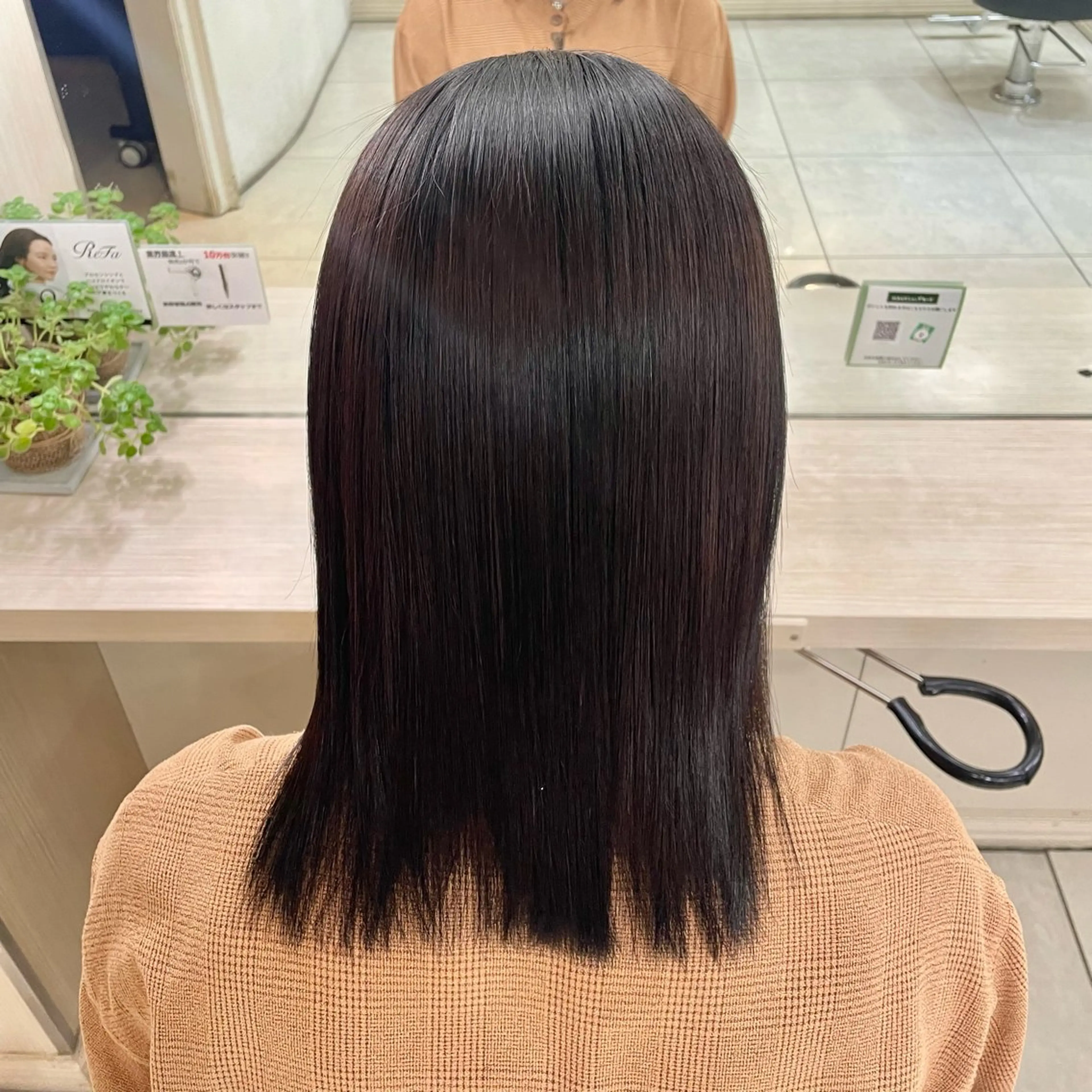 ミディアム 髪質改善 横浜パーマ🌐メンズ 暖色カラーもえかのヘアスタイル