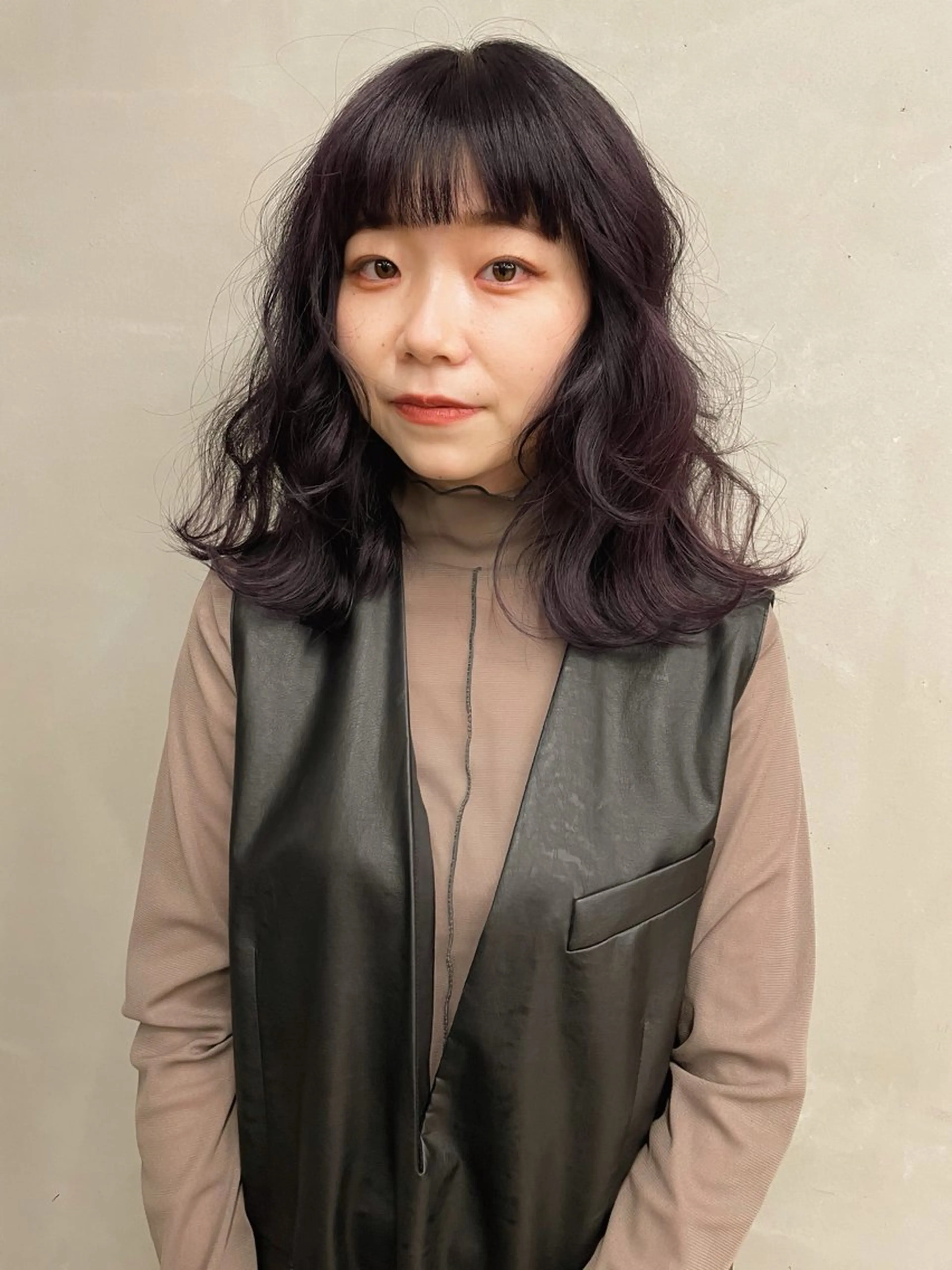 ミディアム カラー ラベンダーカラー カット ヘアカラー トリートメント センスをお届けします 大谷将生infpのヘアスタイル