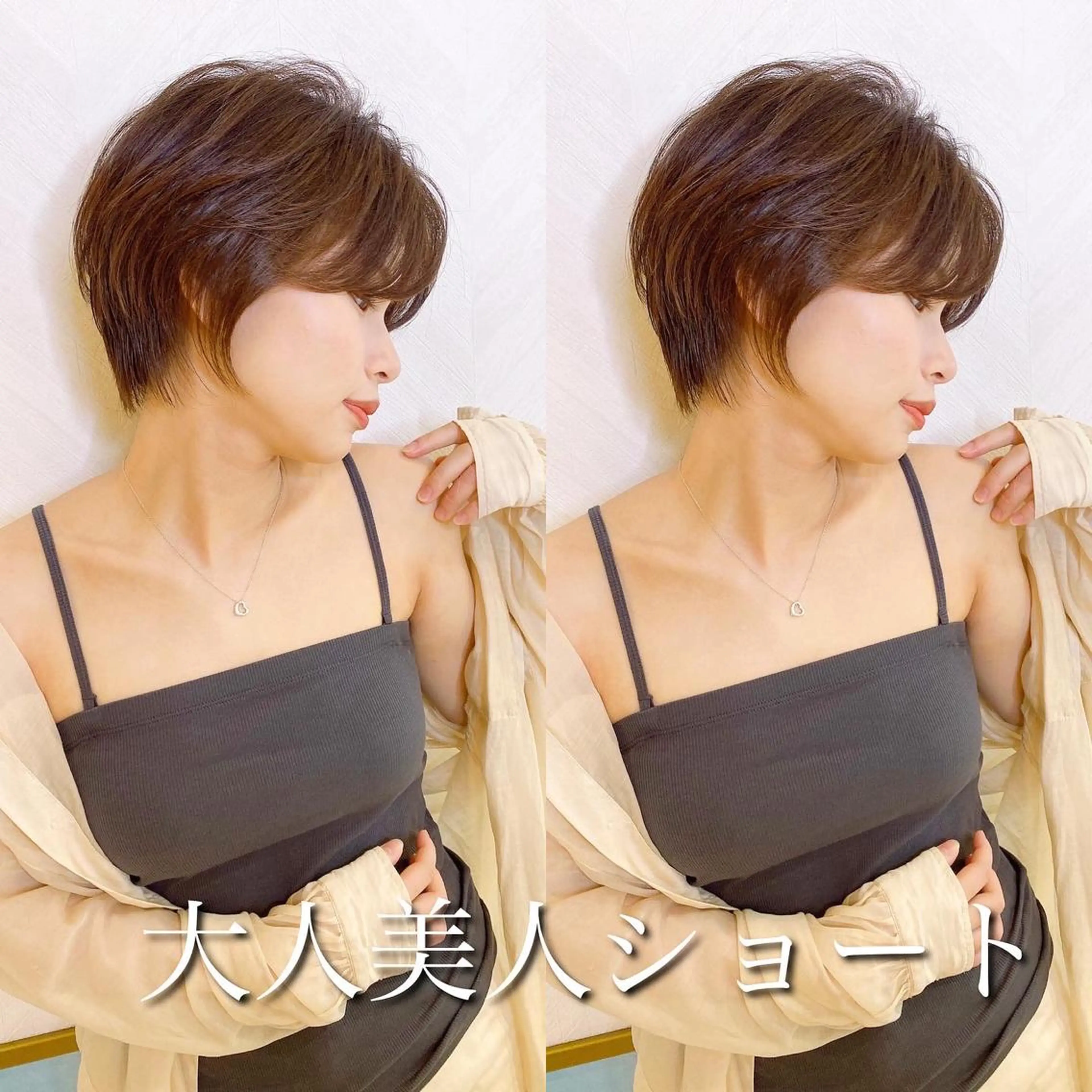 ショート カラー カット ヘアカラー トリートメント 🌟モテ髪ショート 🌟店長　津賀涼のヘアスタイル