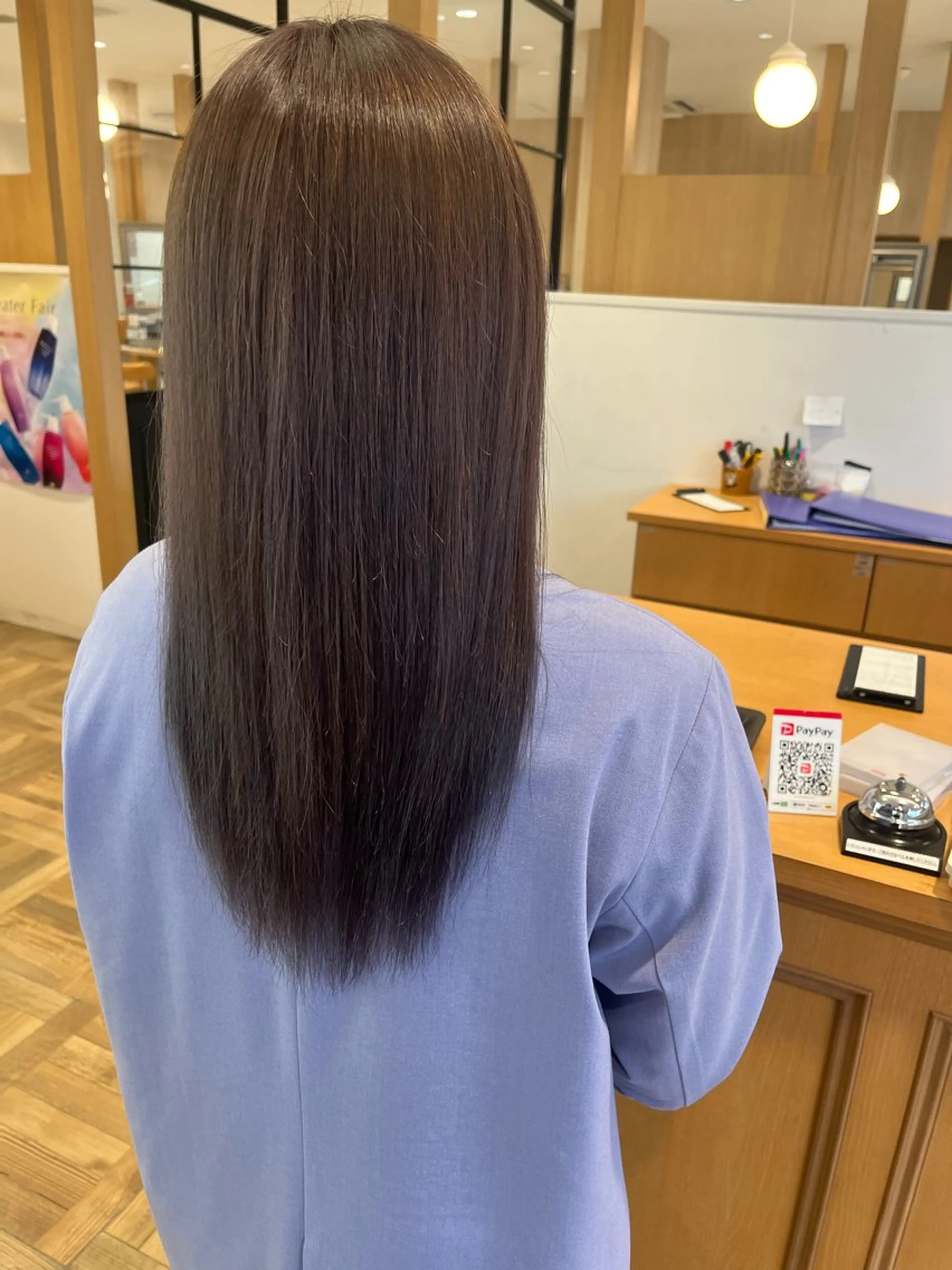 カラー ブリーチ グレージュ ラブーケ中川中島店 クラタチカコのヘアスタイル