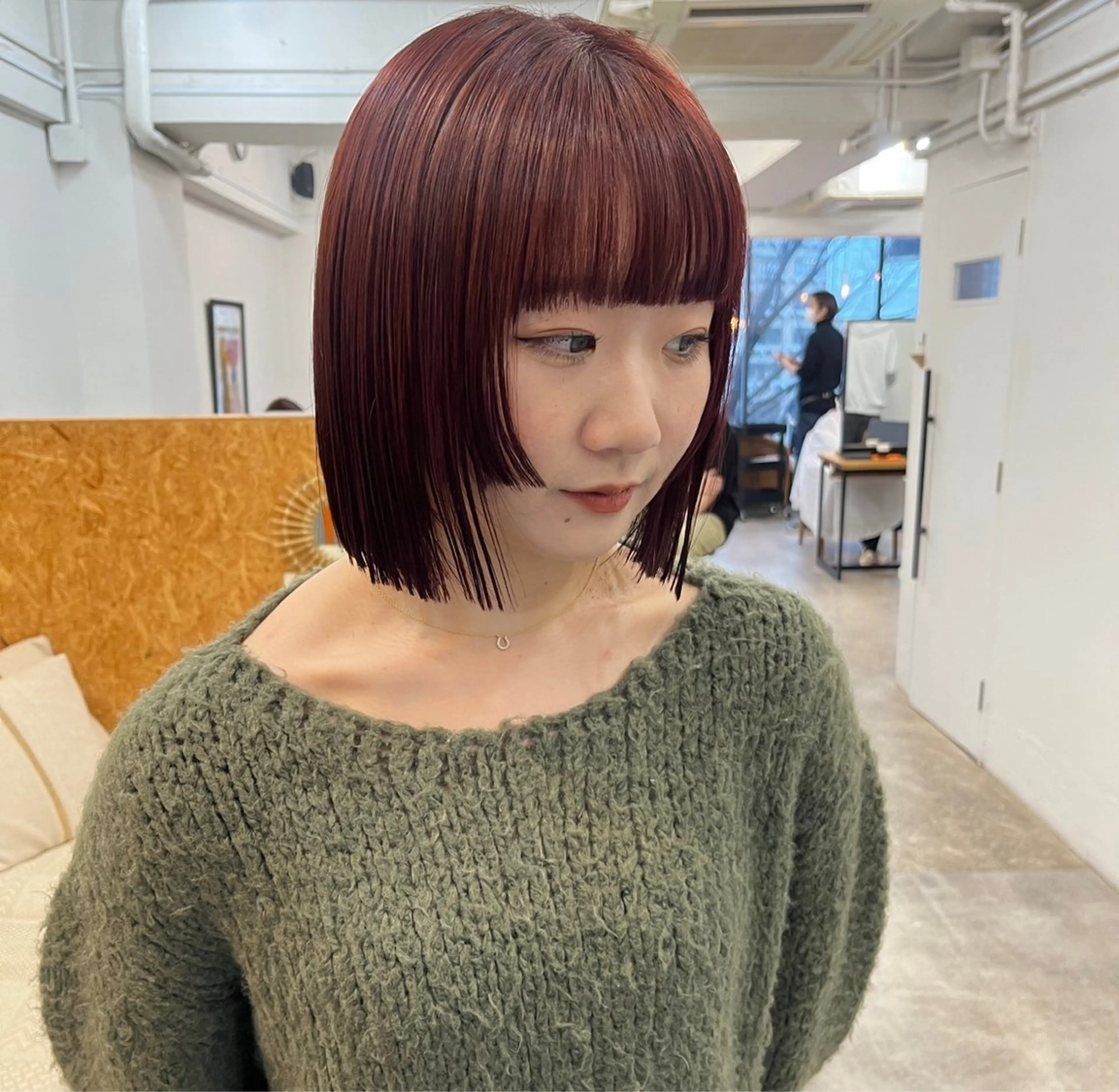 ミディアム ボブパーマ🥣KON コンナツミのヘアスタイル