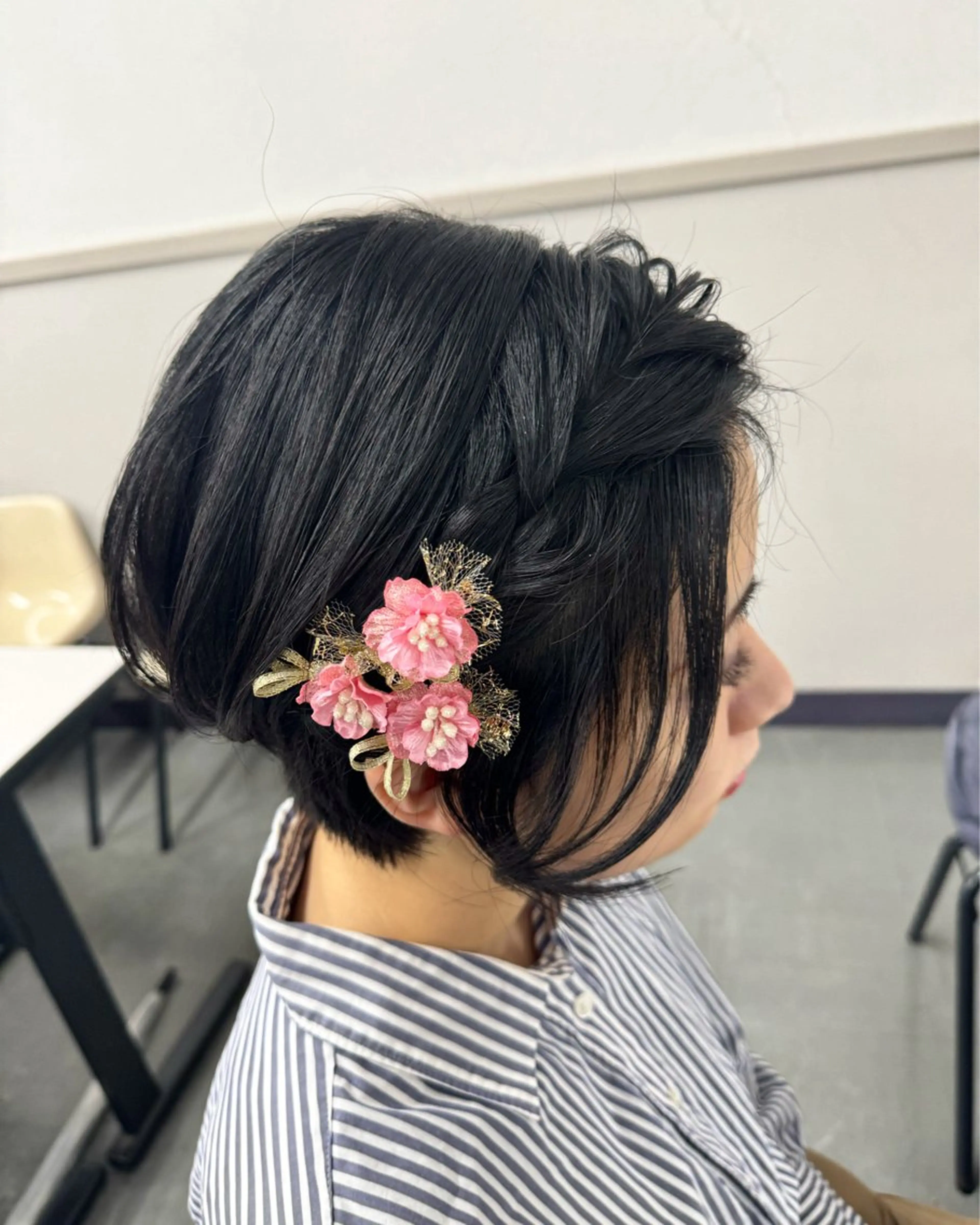 ショート ヘアアレンジ ヘアセット 石井 綺乃のヘアスタイル