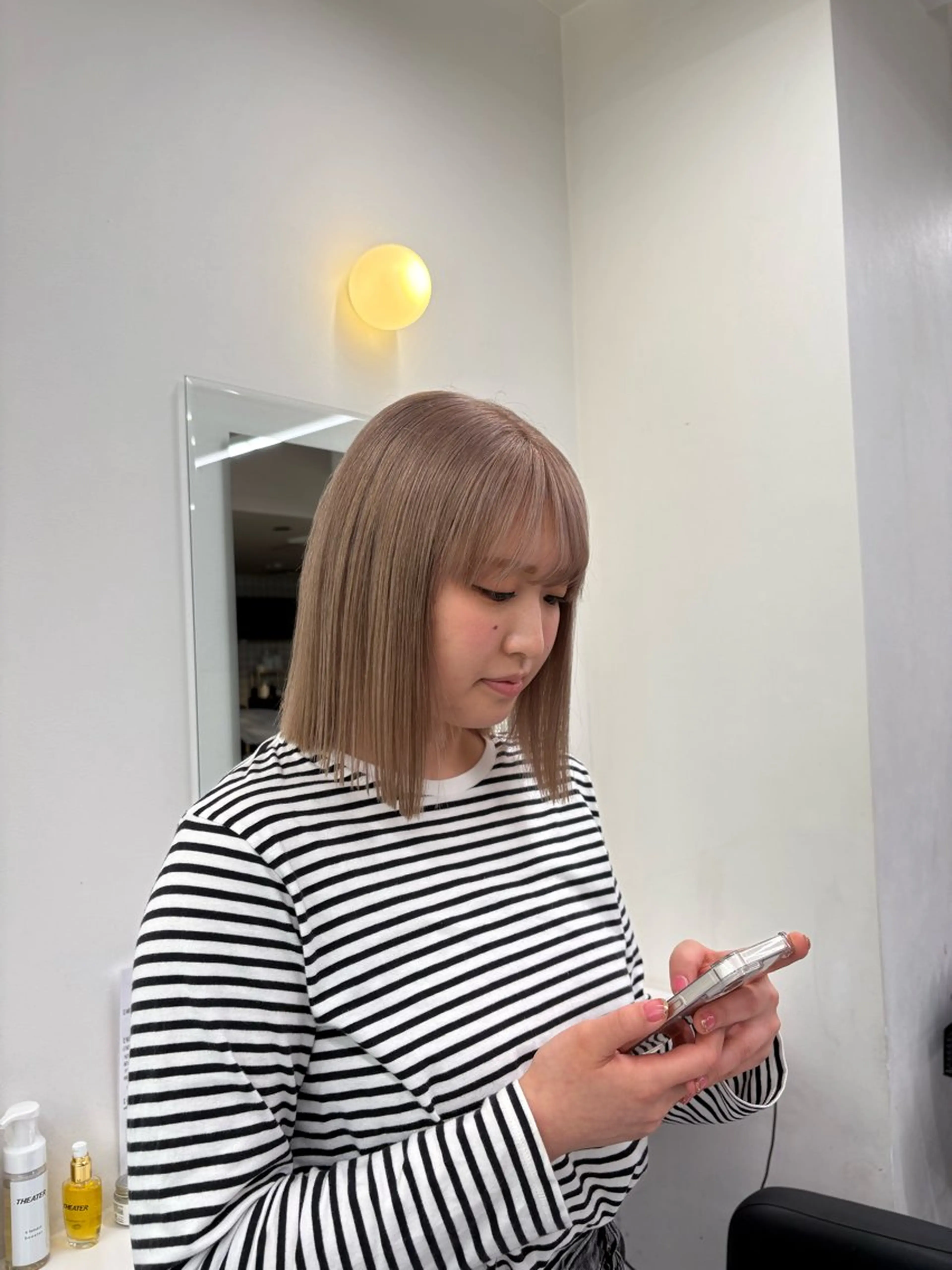 カラー ヘアカラー トリートメント 透明感ベージュ🤎 ナチュラルレイヤーのヘアスタイル