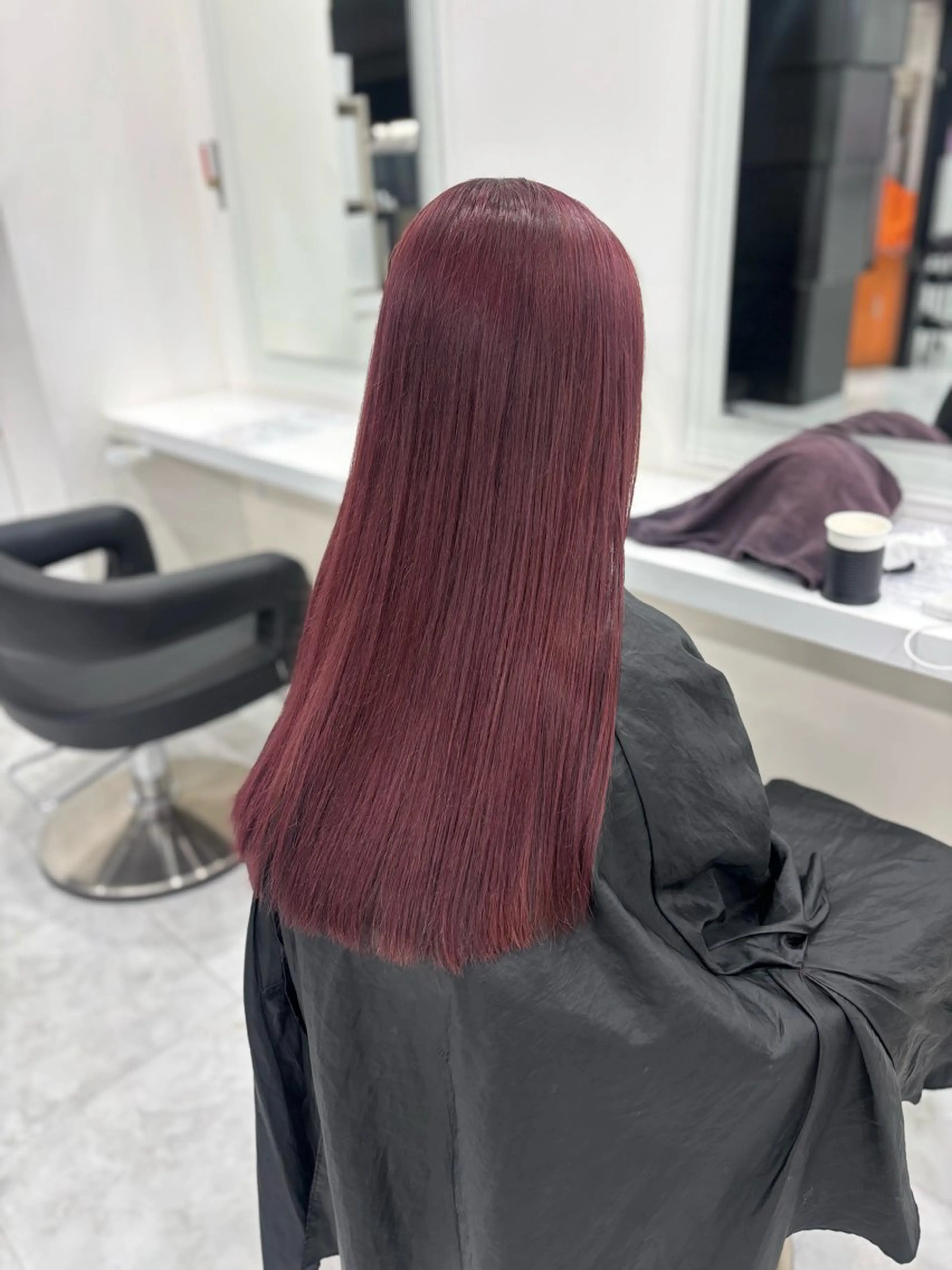 ロング ヘアカラー まろっと艶感ブラウン ベージュ🤍まなかのヘアスタイル