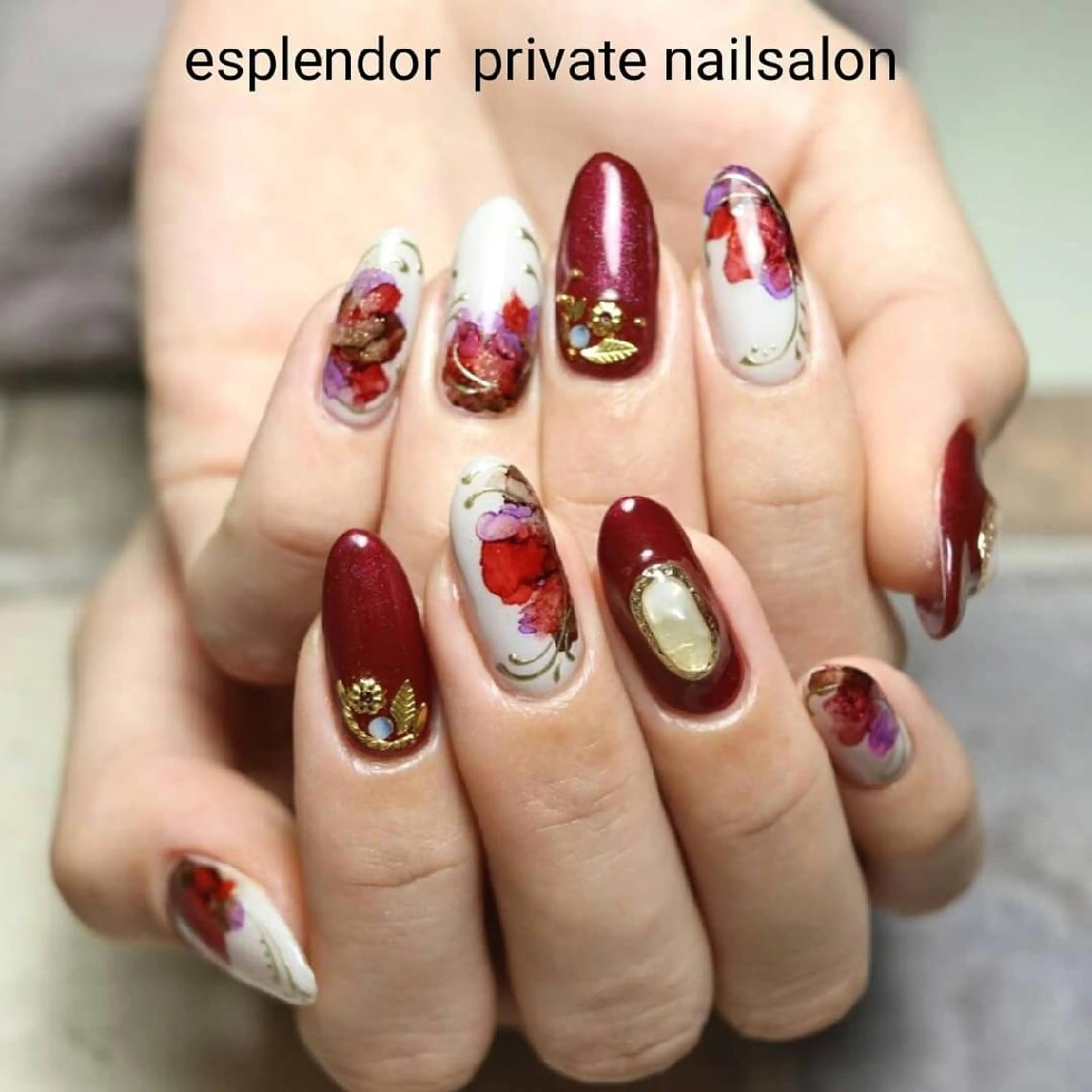 ネイル アートネイル 成人式 ニュアンスネイル ハンドネイル ハンドケア esplendor  小野寺のネイルデザイン
